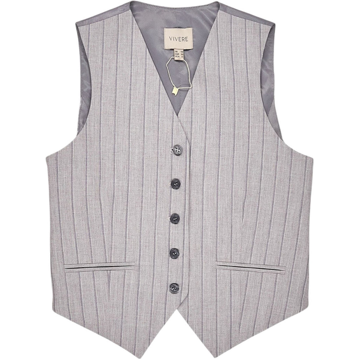 Vivere Light Grey Phoebe Waistcoat