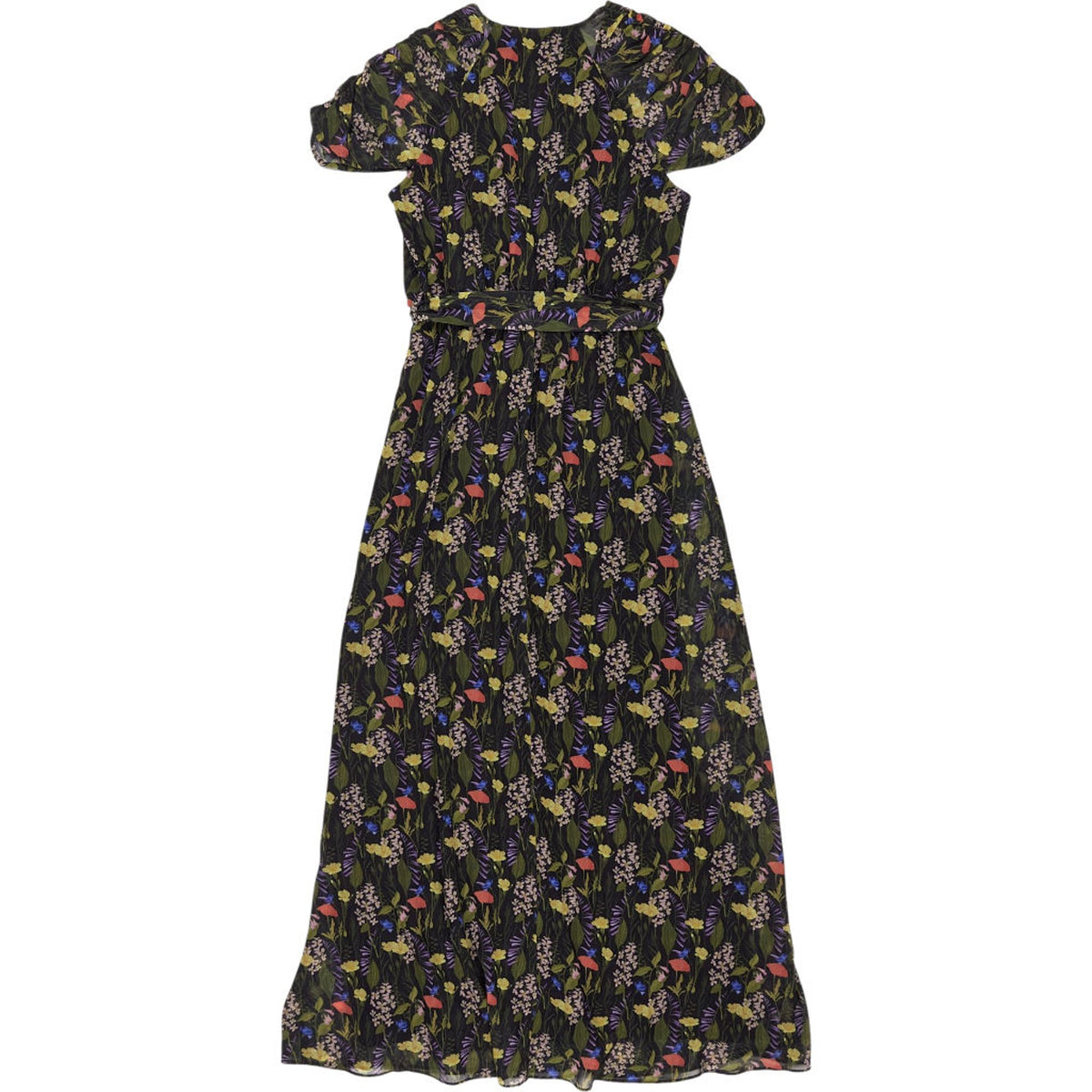 Vivere Black Floral Maxi Dress