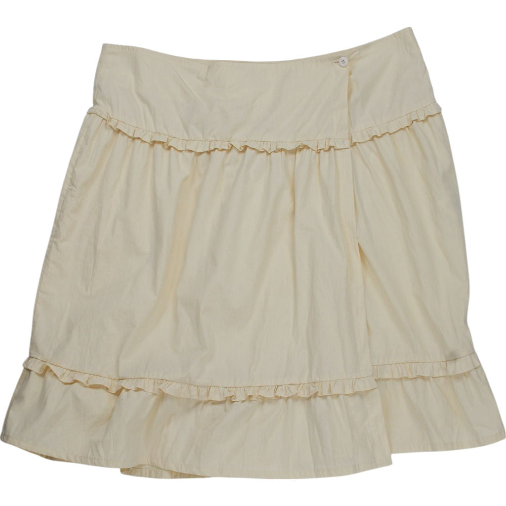 Motel Cream Kasya Ruffle Midi Skirt