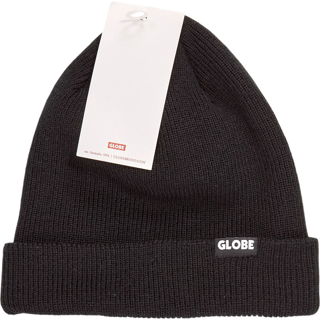 Globe Black Recycled Polyester Beanie Hat