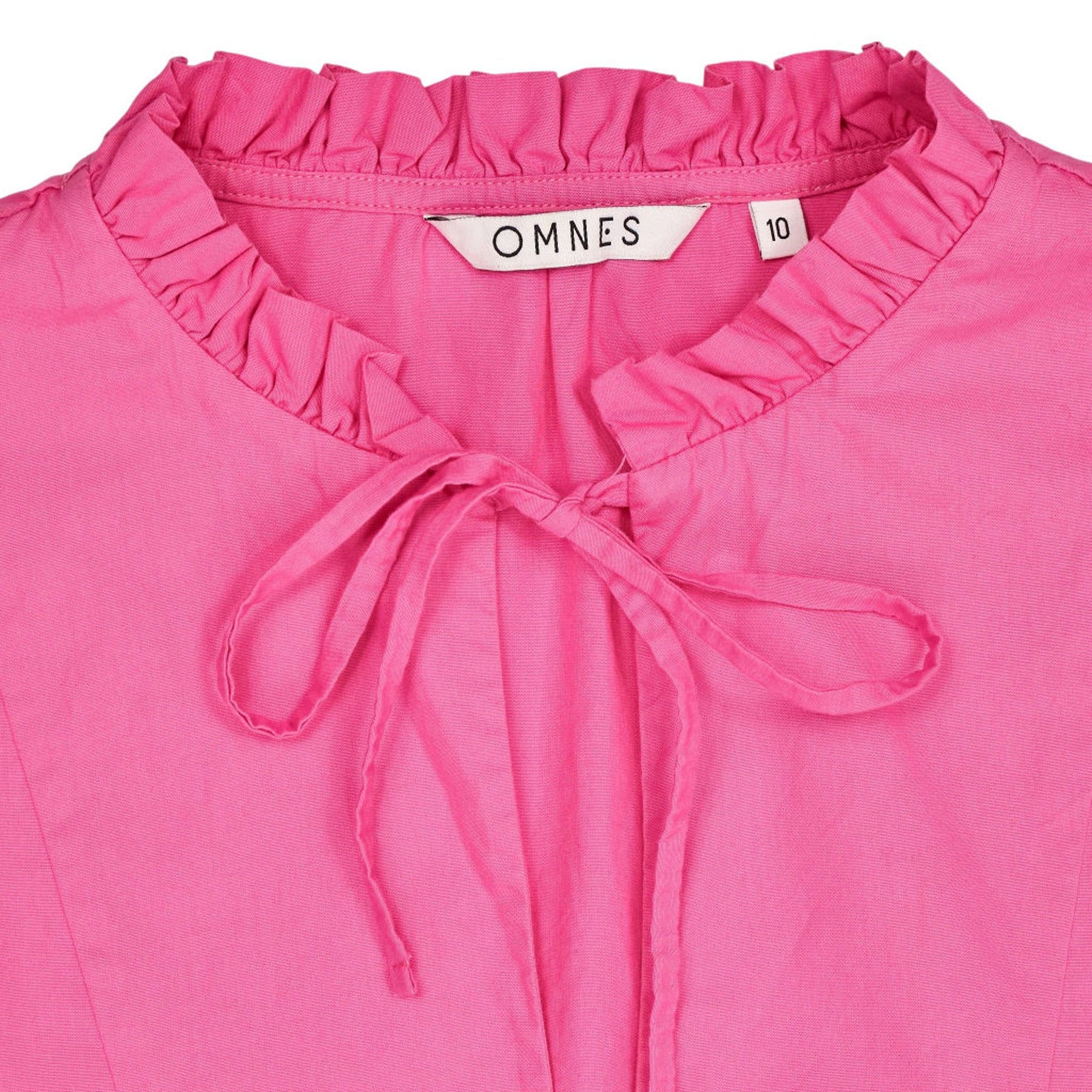 OMNES Pink Cotton Midi Dress