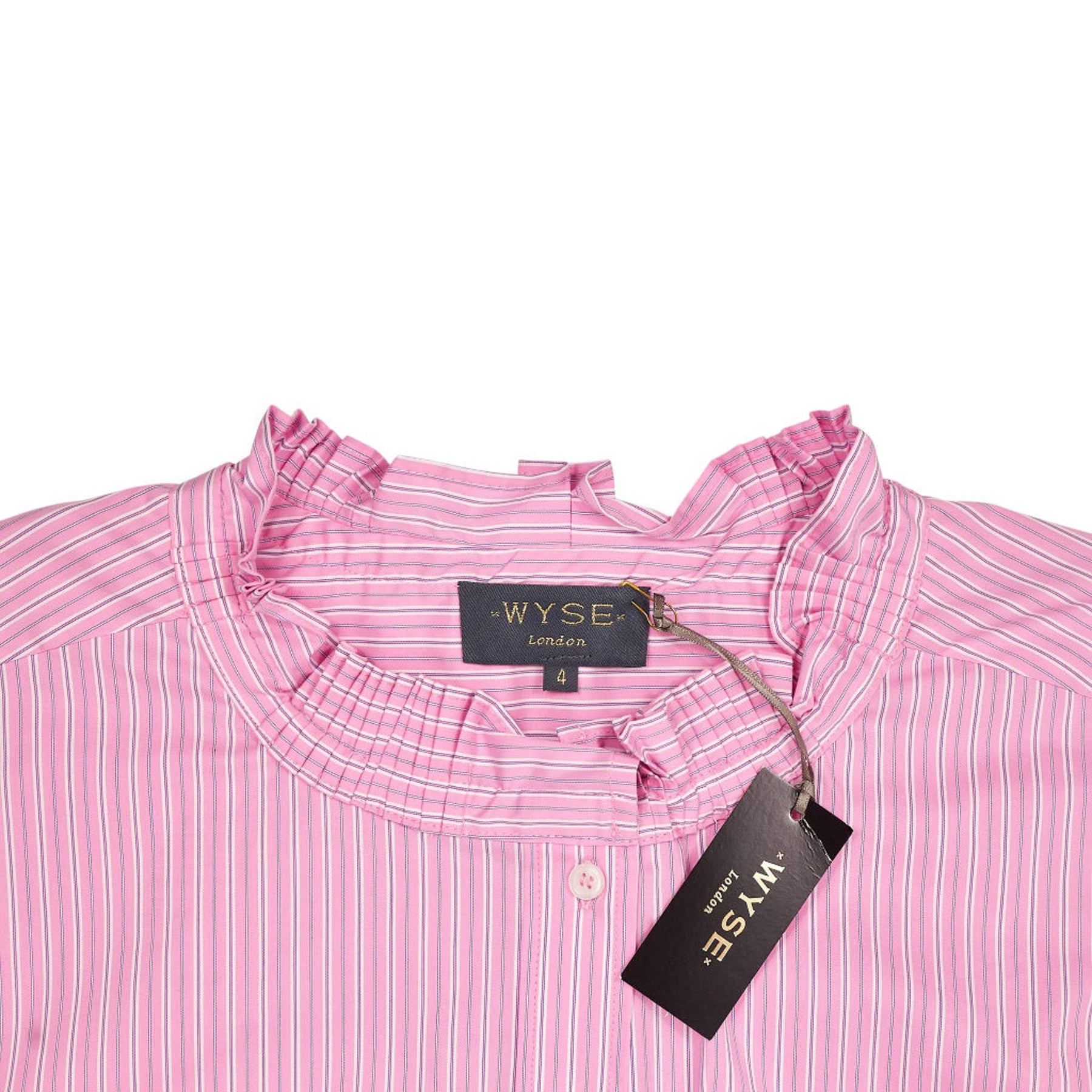 Wyse Pink Ivory Stripe Odette Blouse