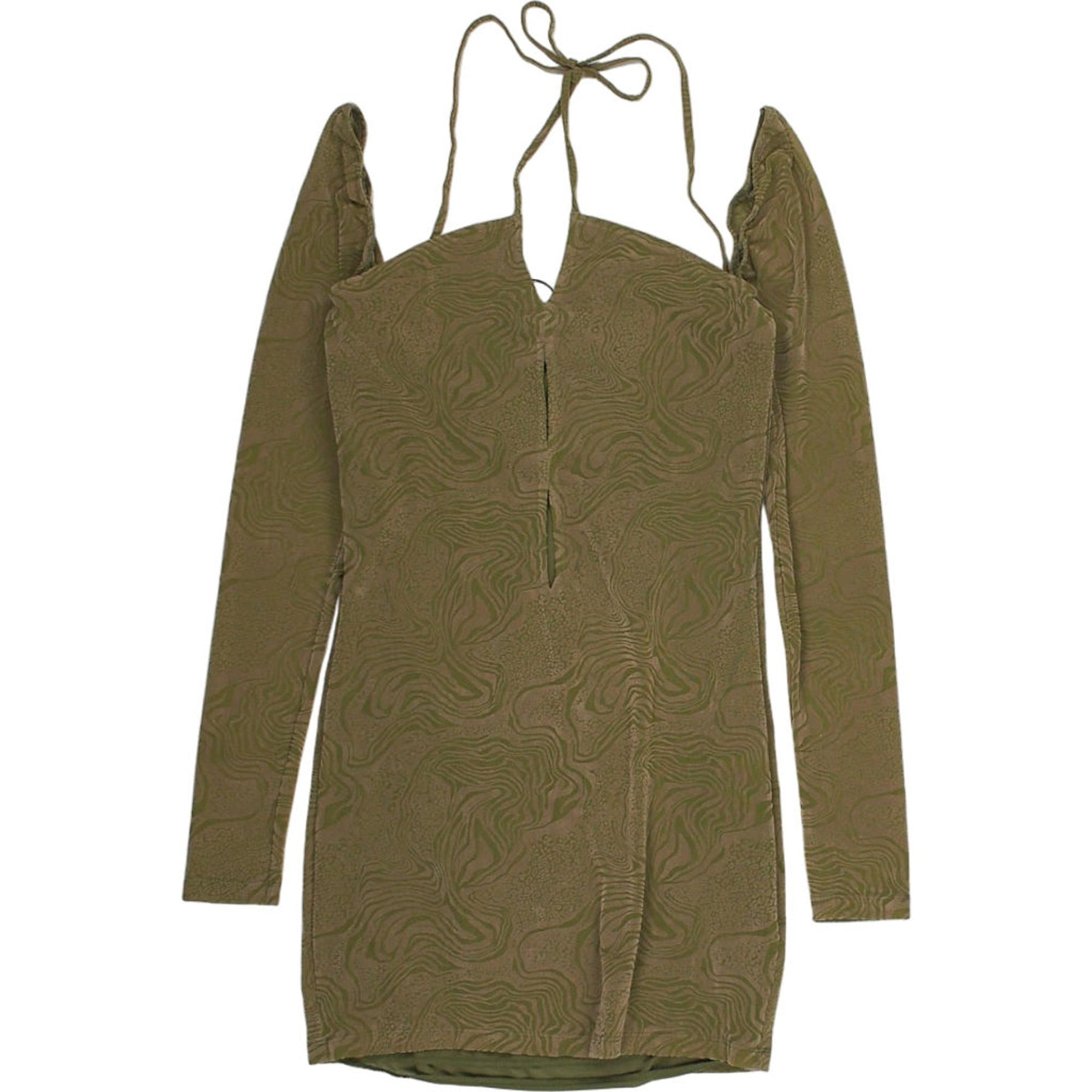 Motel Olive Long Sleeve Devore Dress