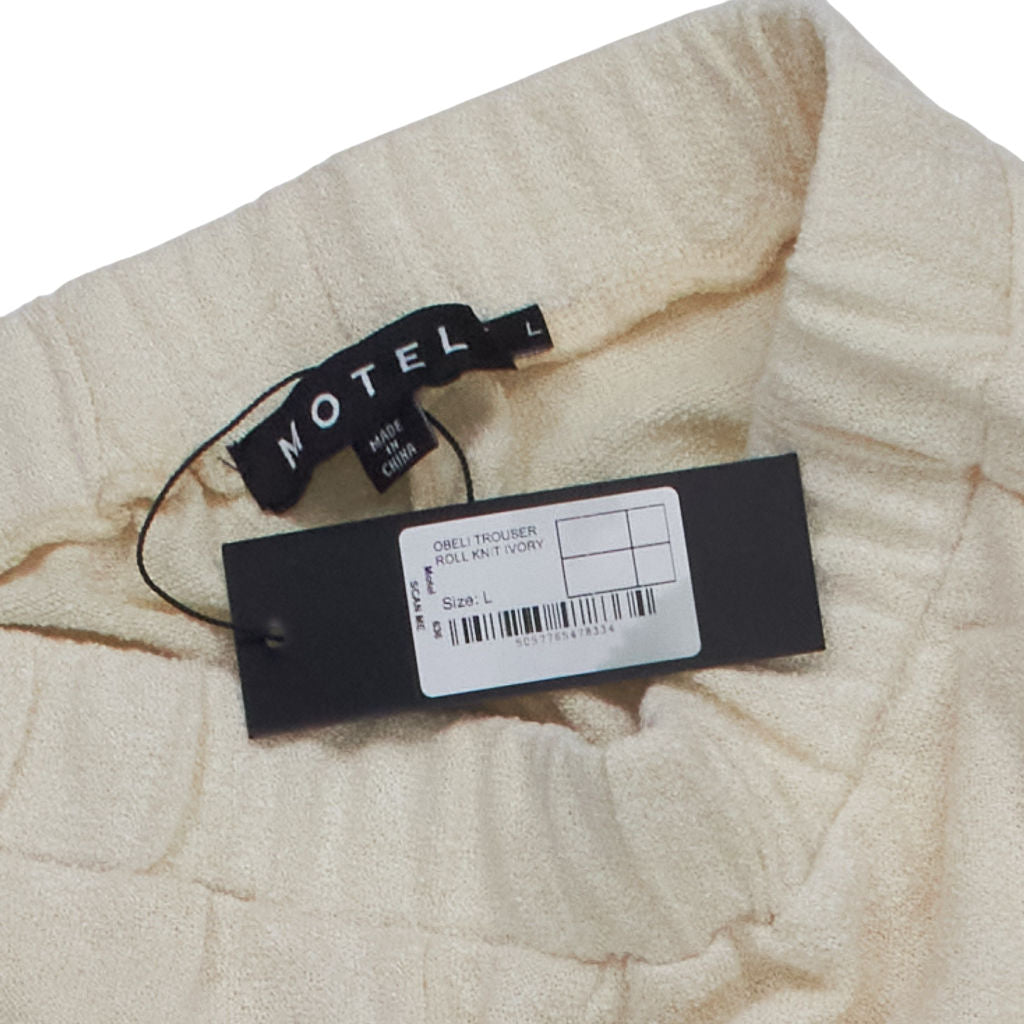 Motel Ivory Obeli Trousers Roll Knit