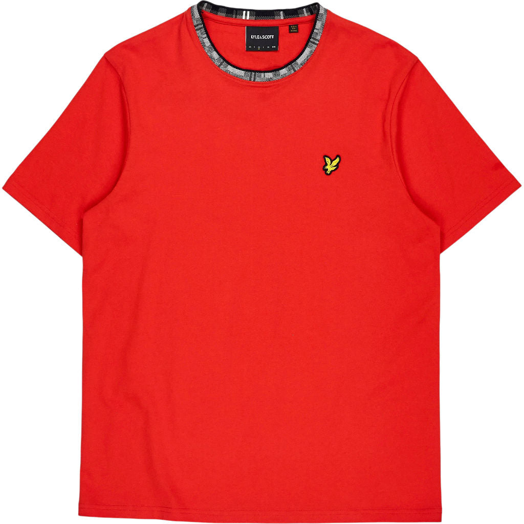 Lyle & Scott Red Contrast Collar T-Shirt