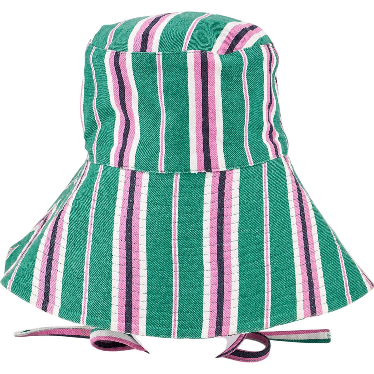 Striped Green Pink Bucket Hat