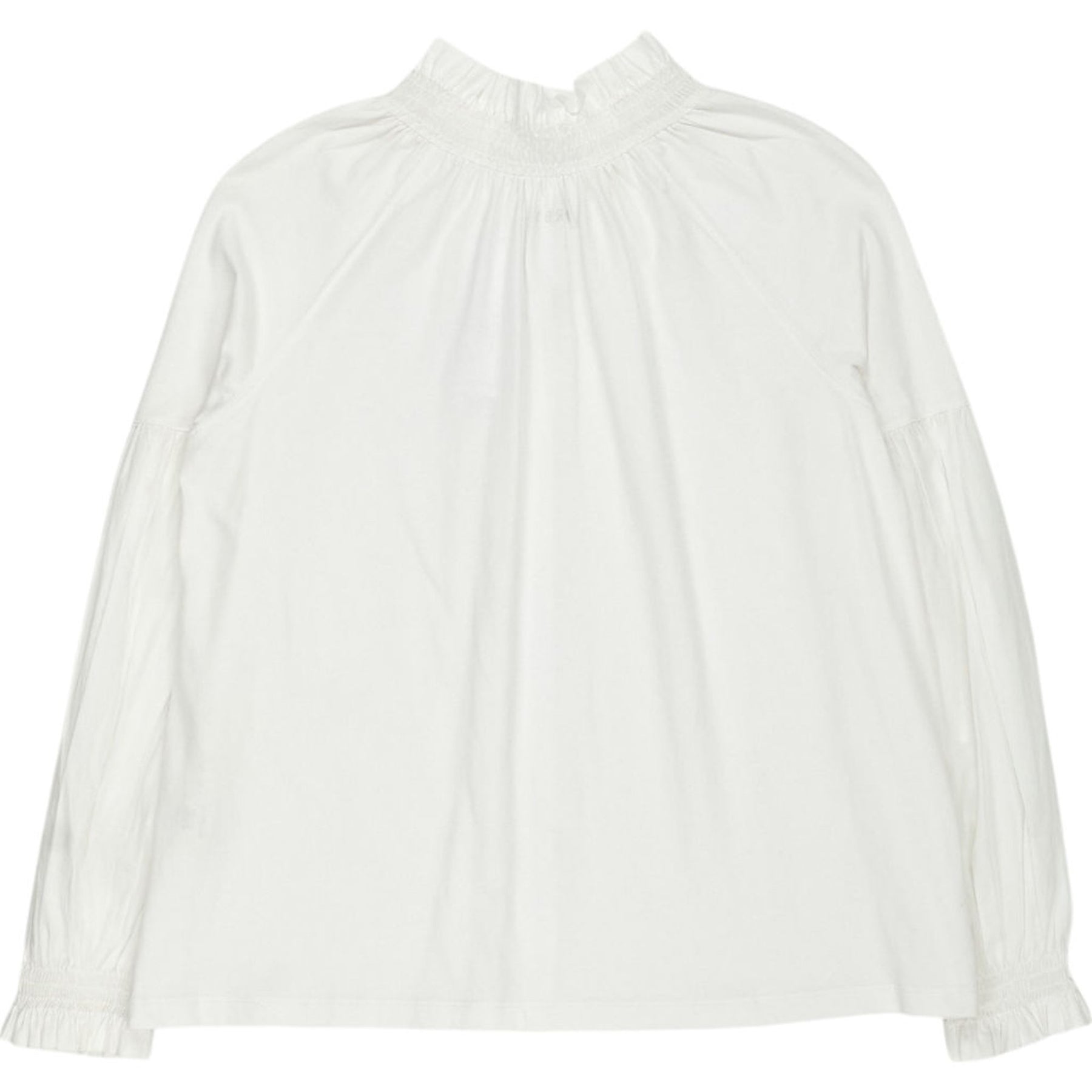 NRBY White Cotton Ruffle Blouse XS