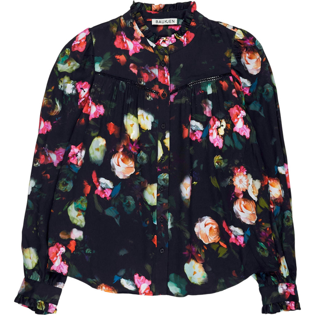 Baukjen Black Bouquet Eleanor Floral Blouse