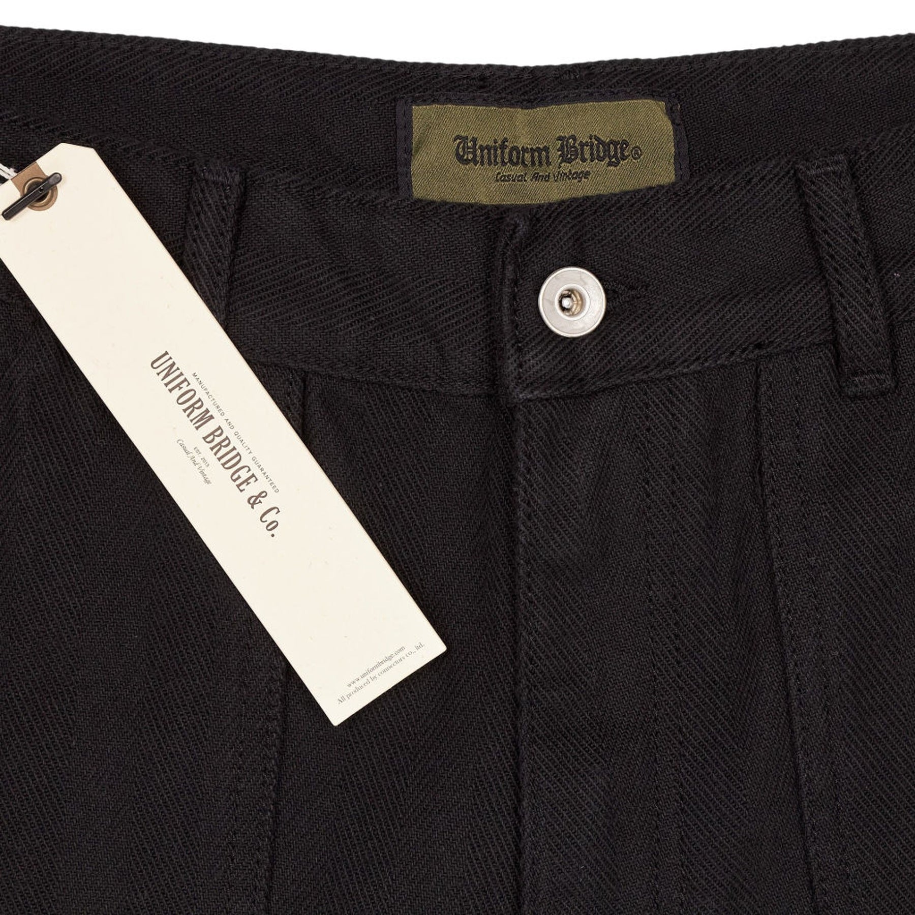 Uniform Bridge Black HBT Deck Pants