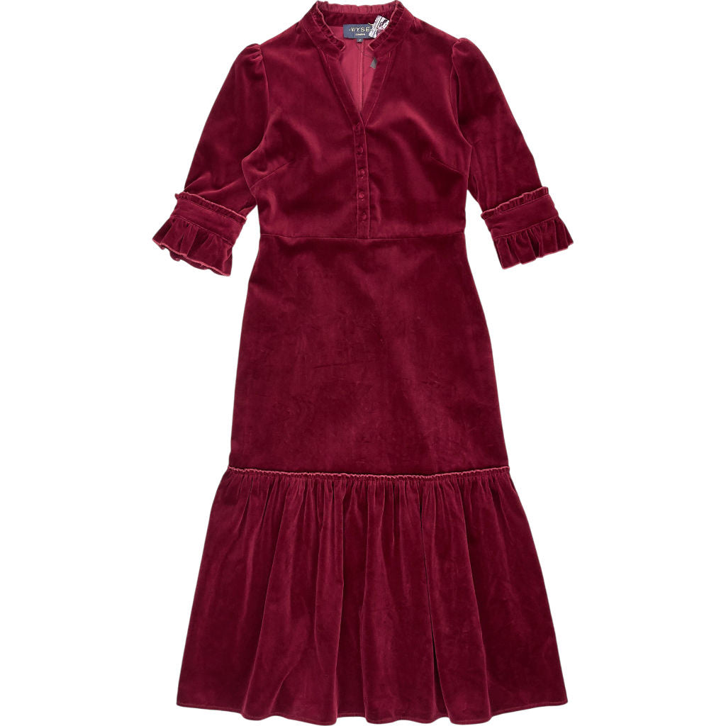 Wyse Burgundy Velvet Dress