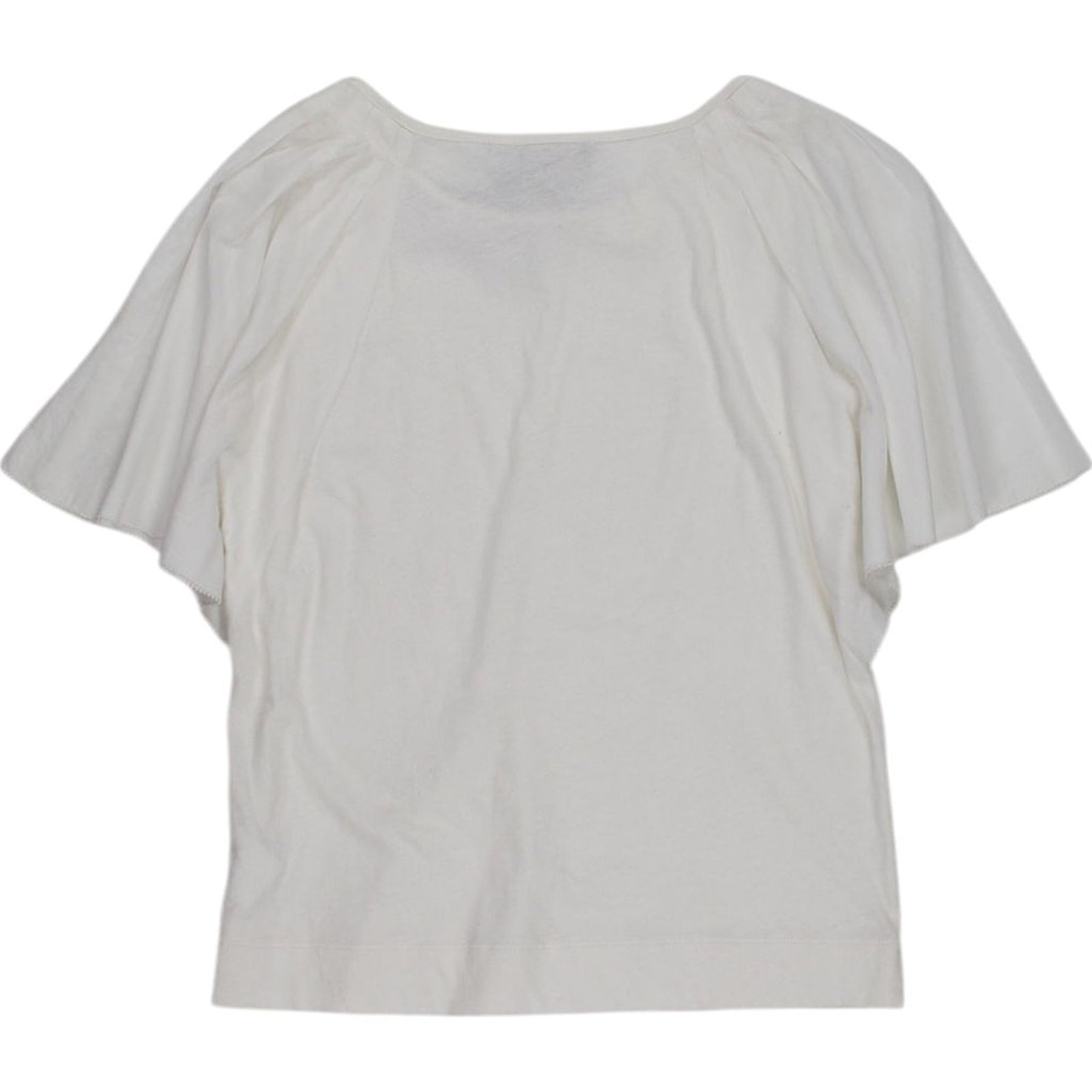 WYSE Ivory Jeanne Woven Sleeve Top