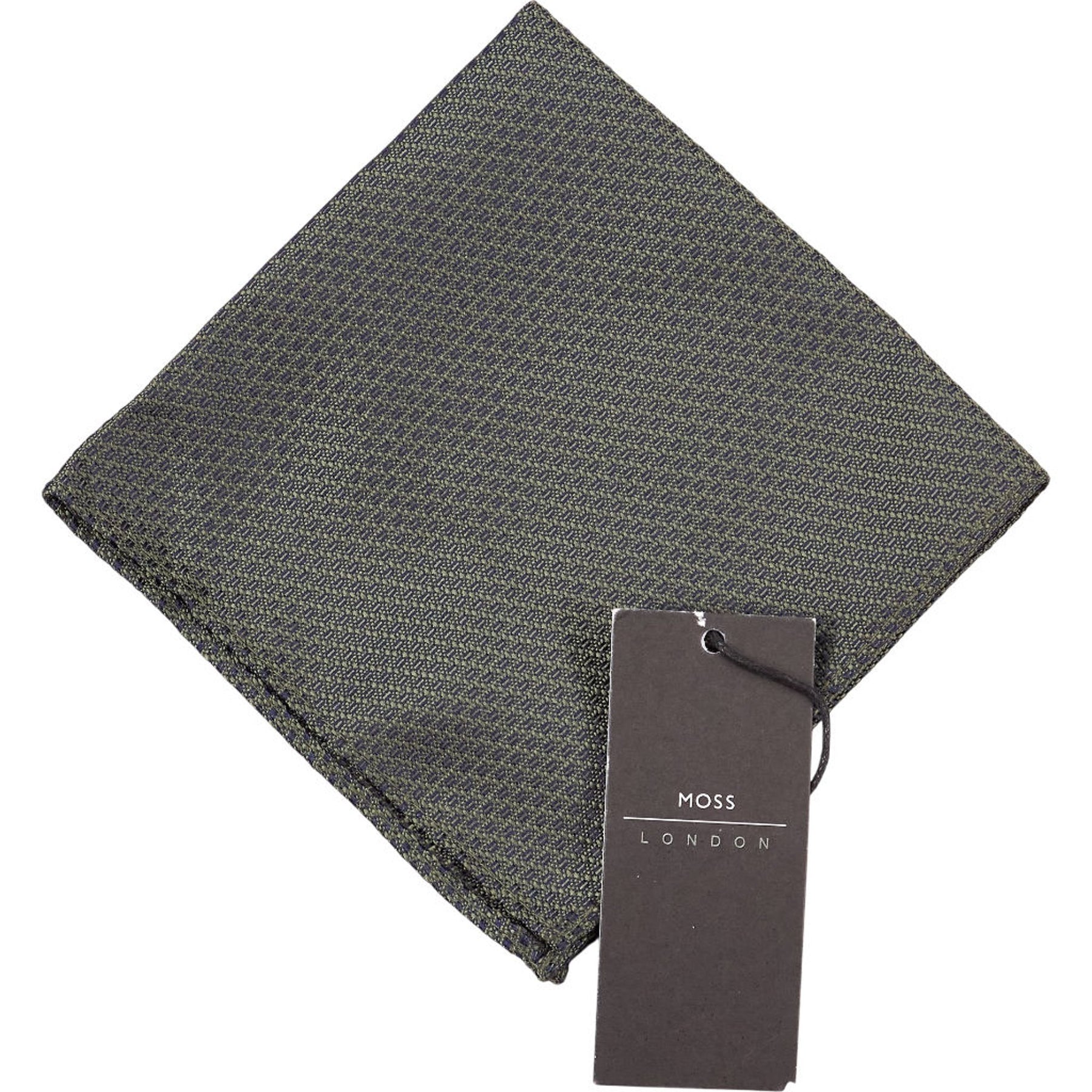 Moss London Green Pocket Square