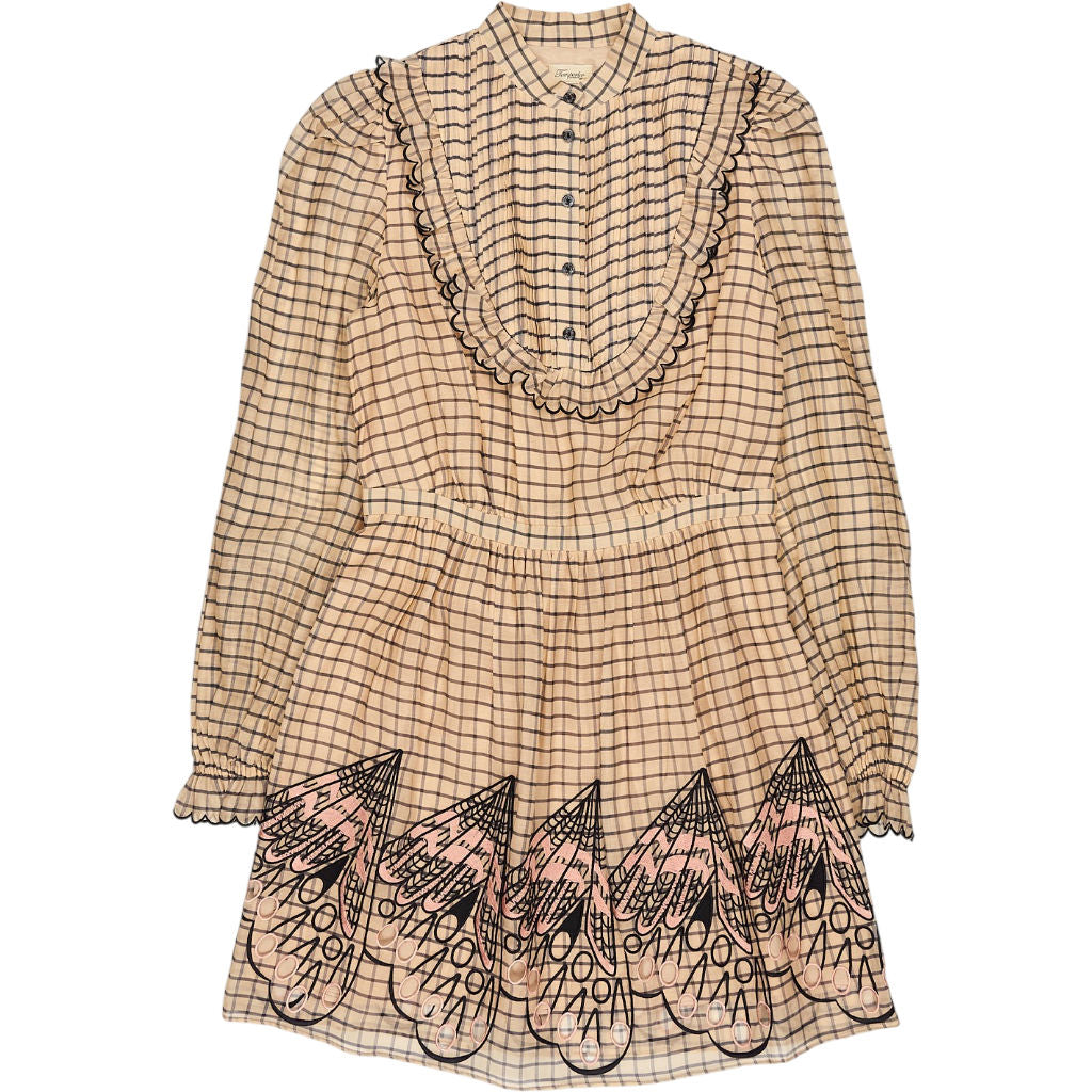 Temperley London Apricot Mockingbird Mini Dress