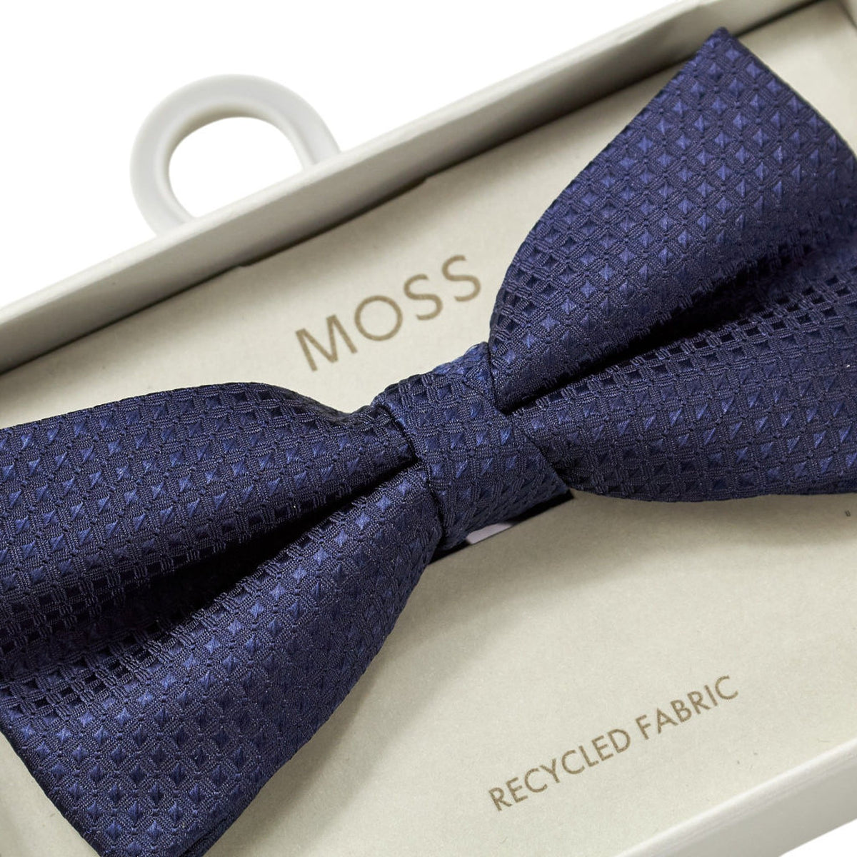 Moss Navy Floppy Poly Bow Tie