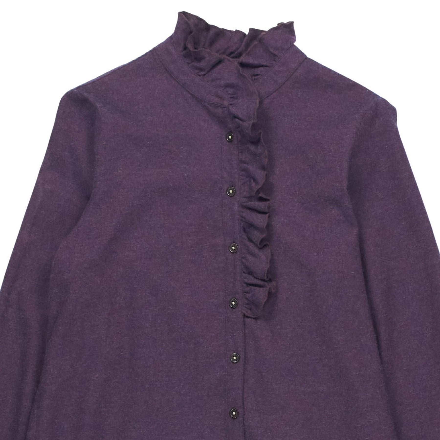 Beaufort & Blake Purple Ruffle Cotton Blouse