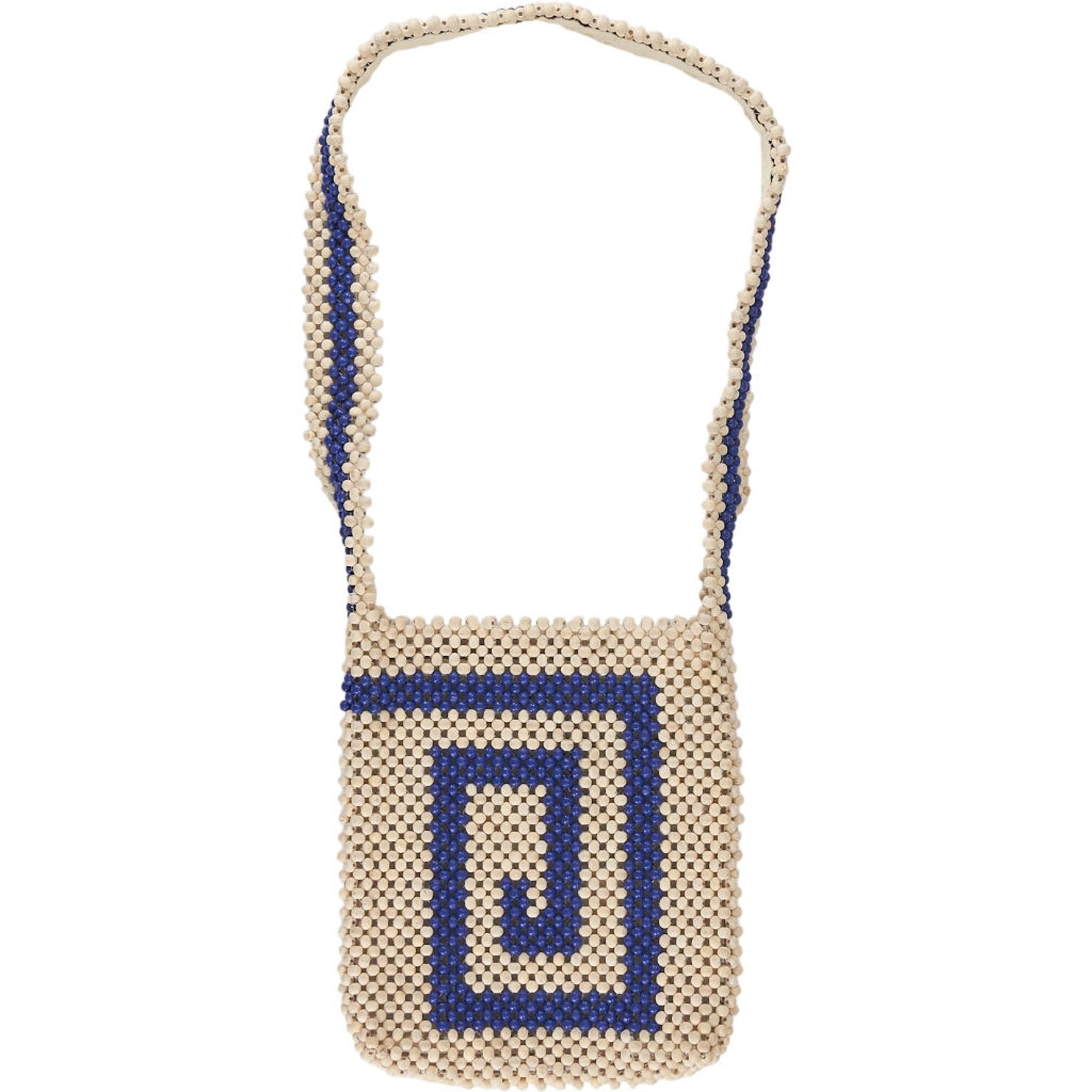 YMC Ecru Blue Beaded Pilgrim Bag