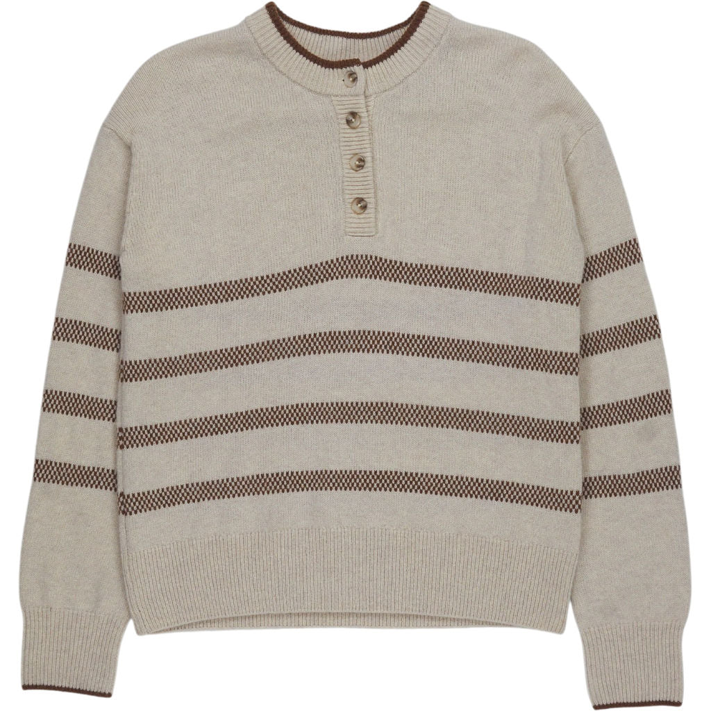 Beaufort & Blake Beige Striped Knit Jumper