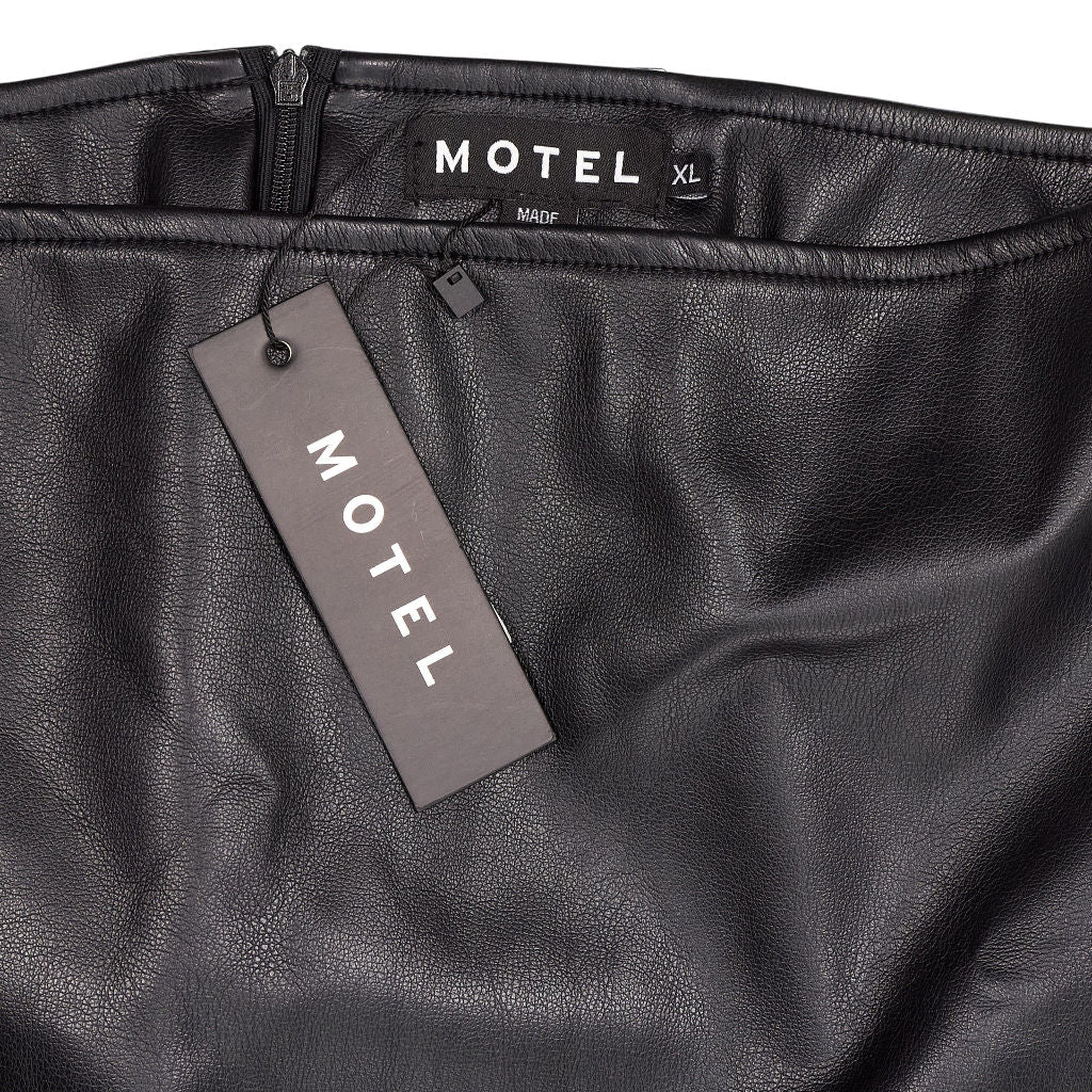 Motel Black IMA PU Skirt