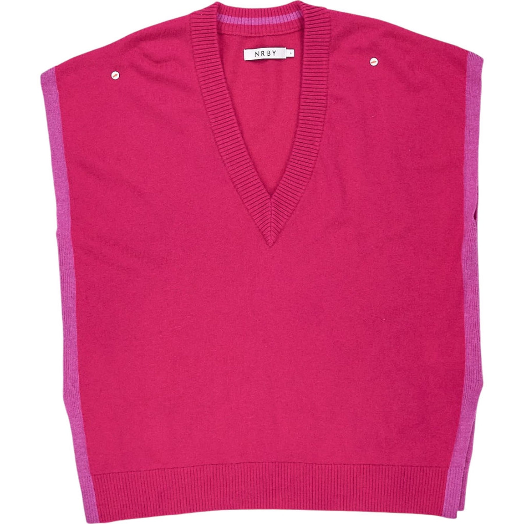 NRBY Pink V-Neck Knit Vest