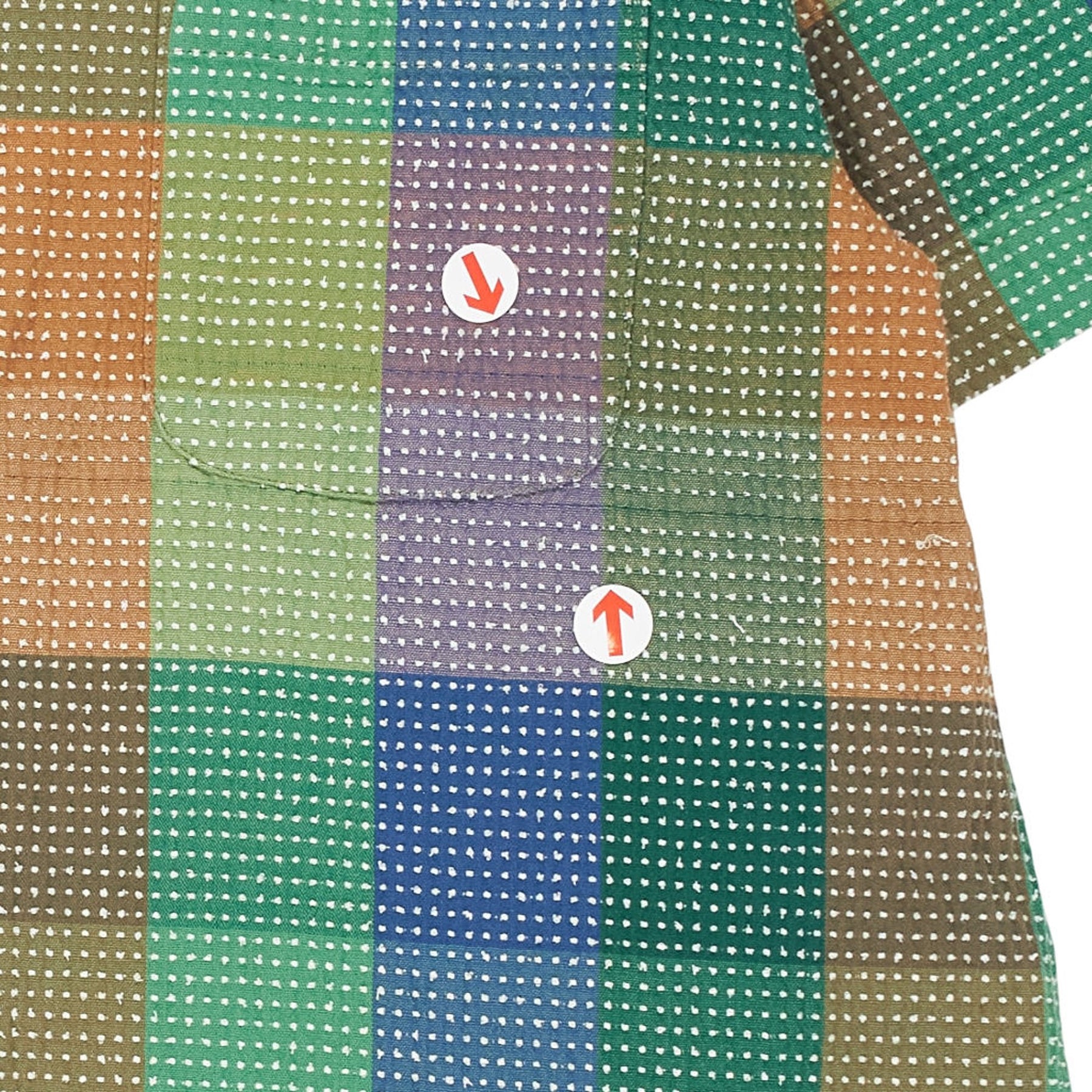 YMC Multi Check Short Sleeve Shirt M