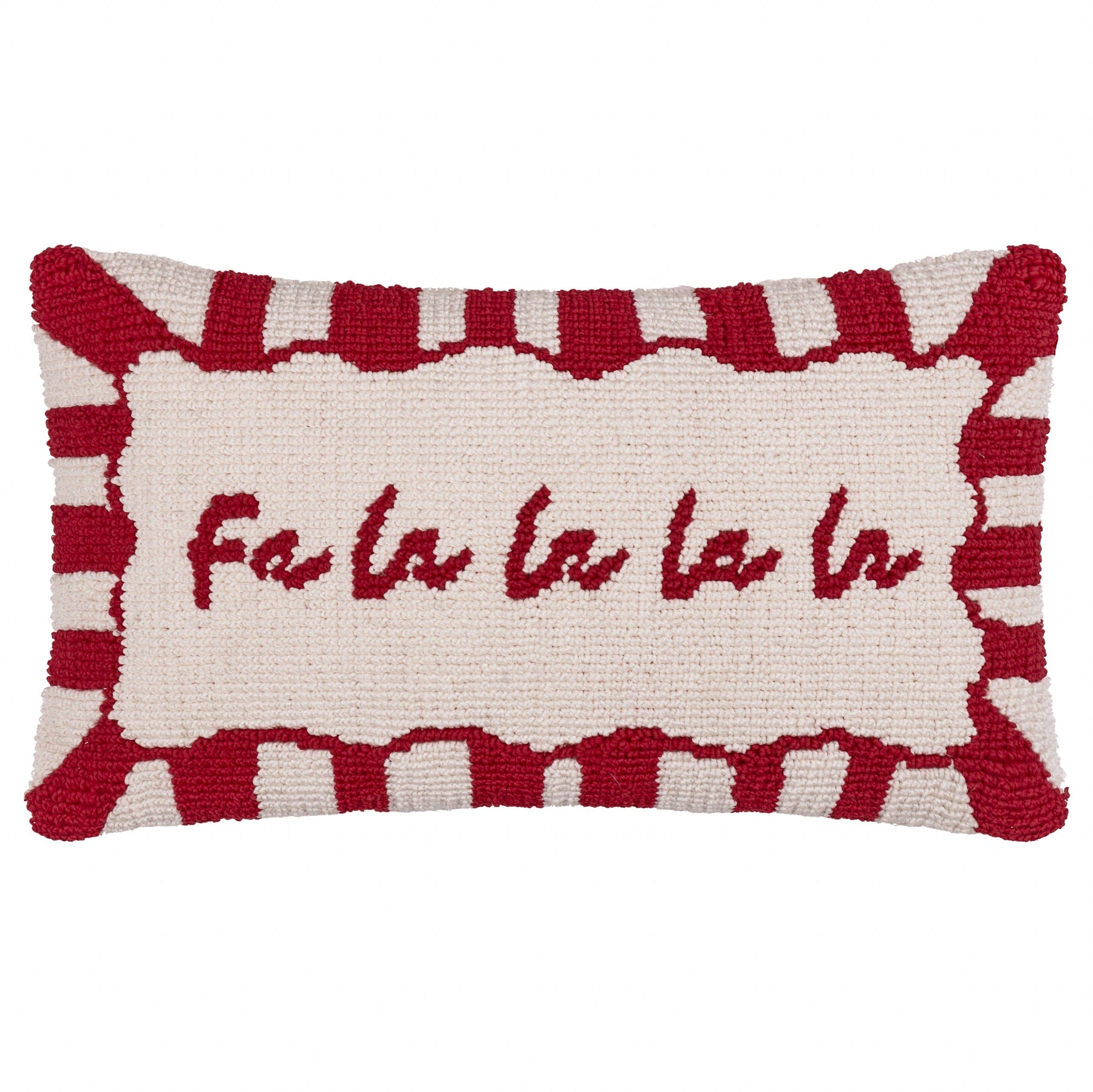 Candy Stripe 'Fa La La' Tufted Cushion
