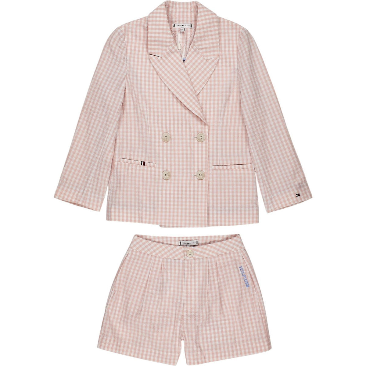Tommy Hilfiger Pink Check Blazer and Shorts Set