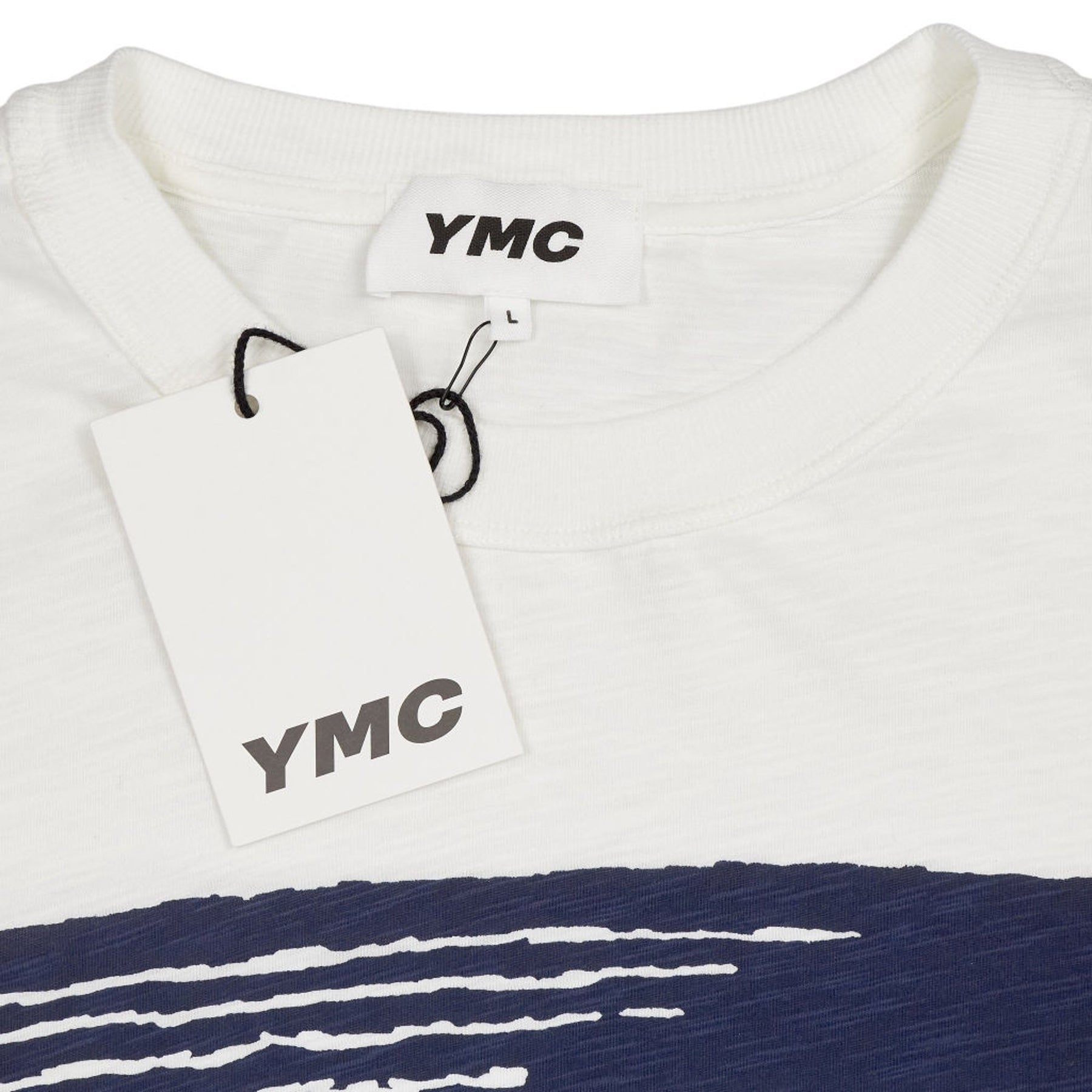 YMC White Graphic Print T-Shirt