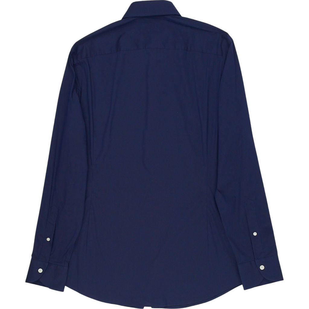 Moss Navy Tailored Fit Shirt 16.5