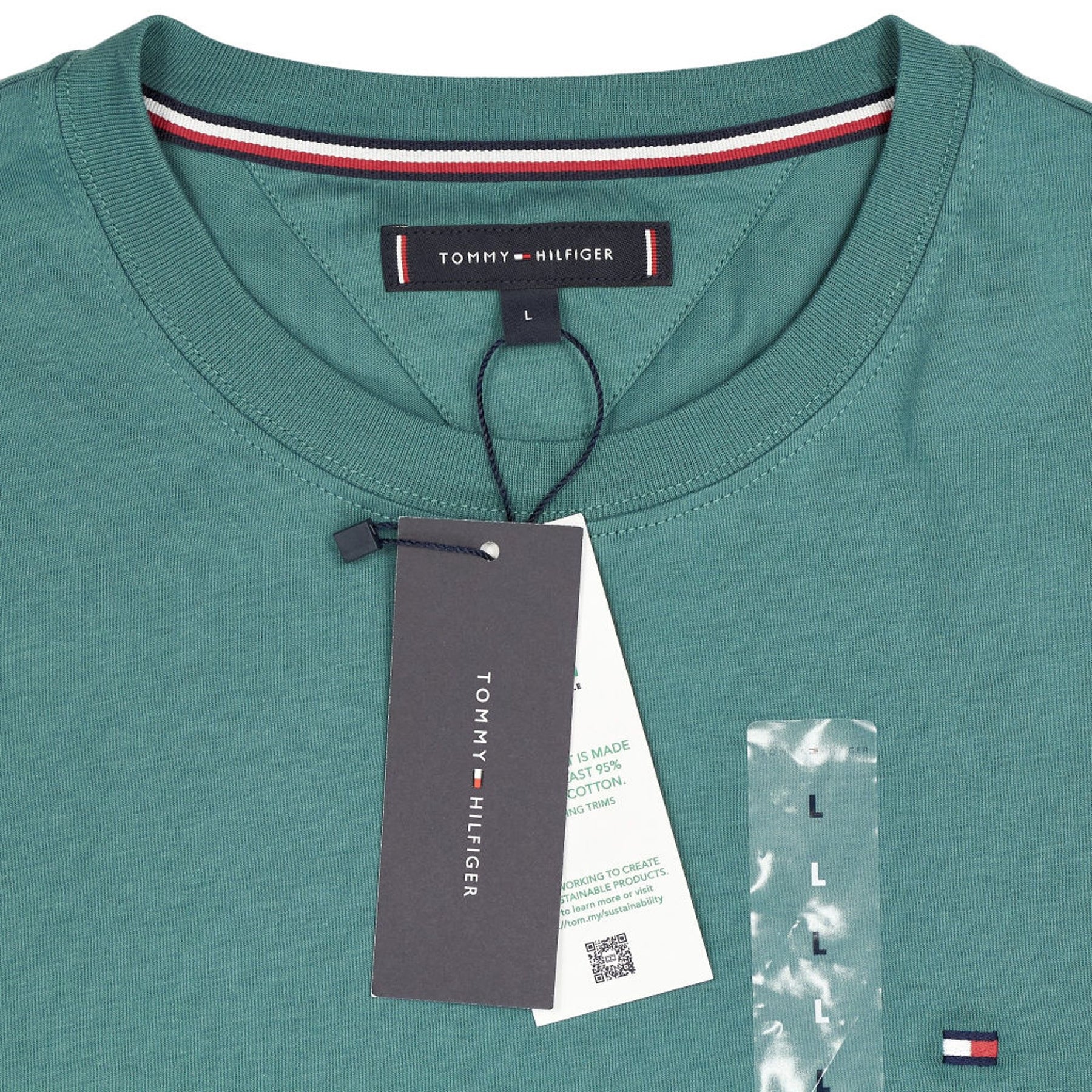 Tommy Hilfiger Green Crew Neck T-Shirt L