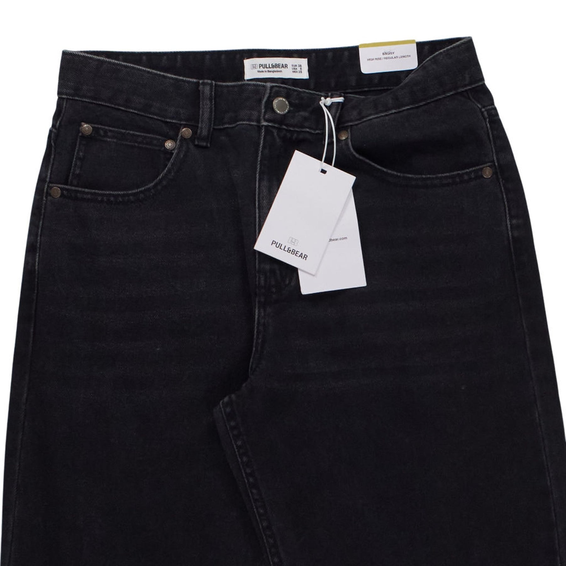 Pull & Bear Black Baggy Jeans