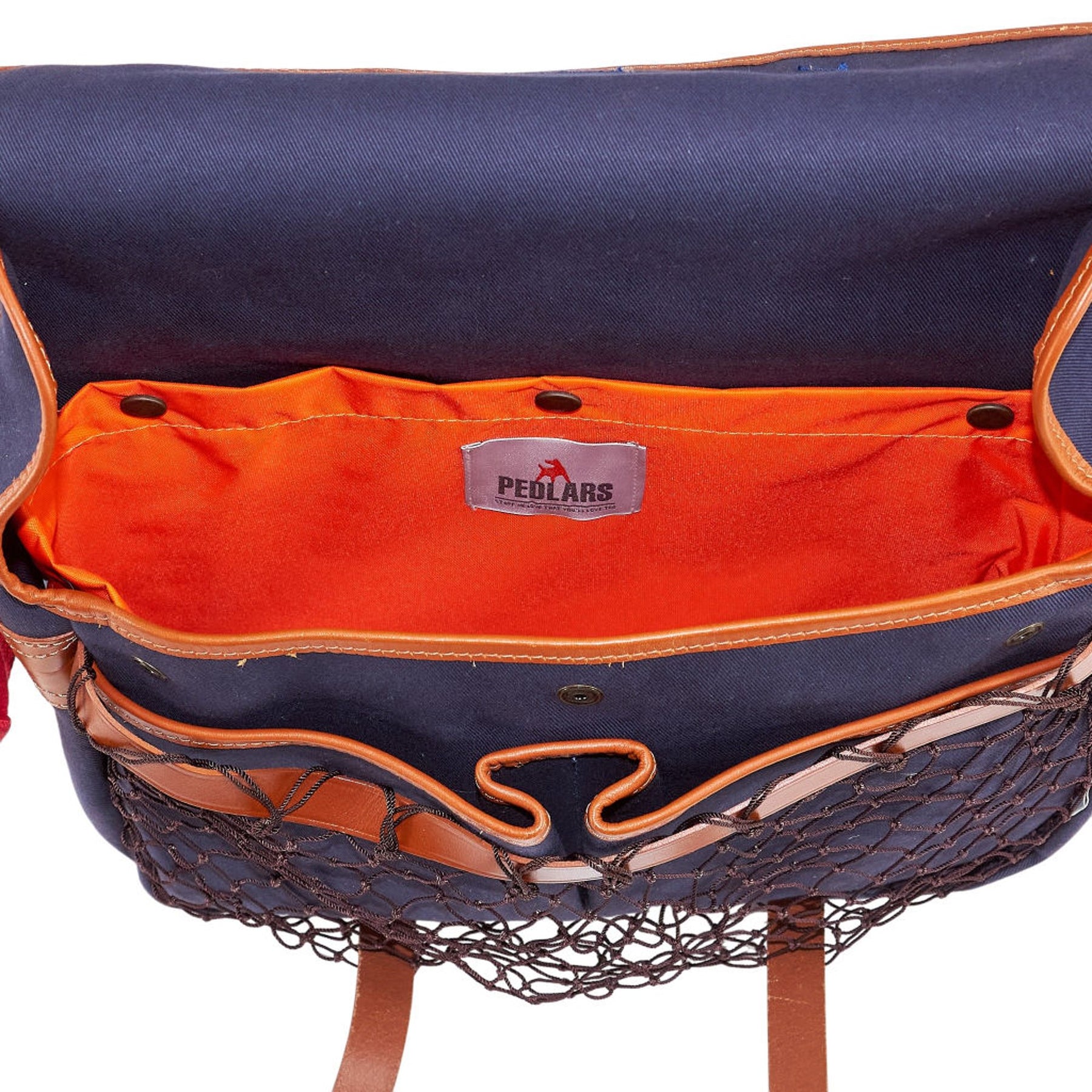 Pedlars Blue Canvas Leather Bag