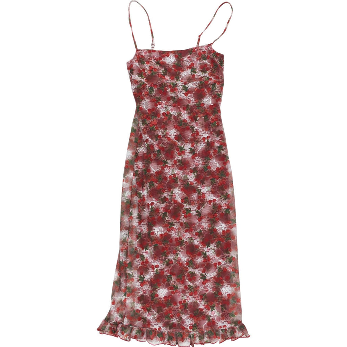 Motel Nawari Cherry Floral Lace Midi Dress