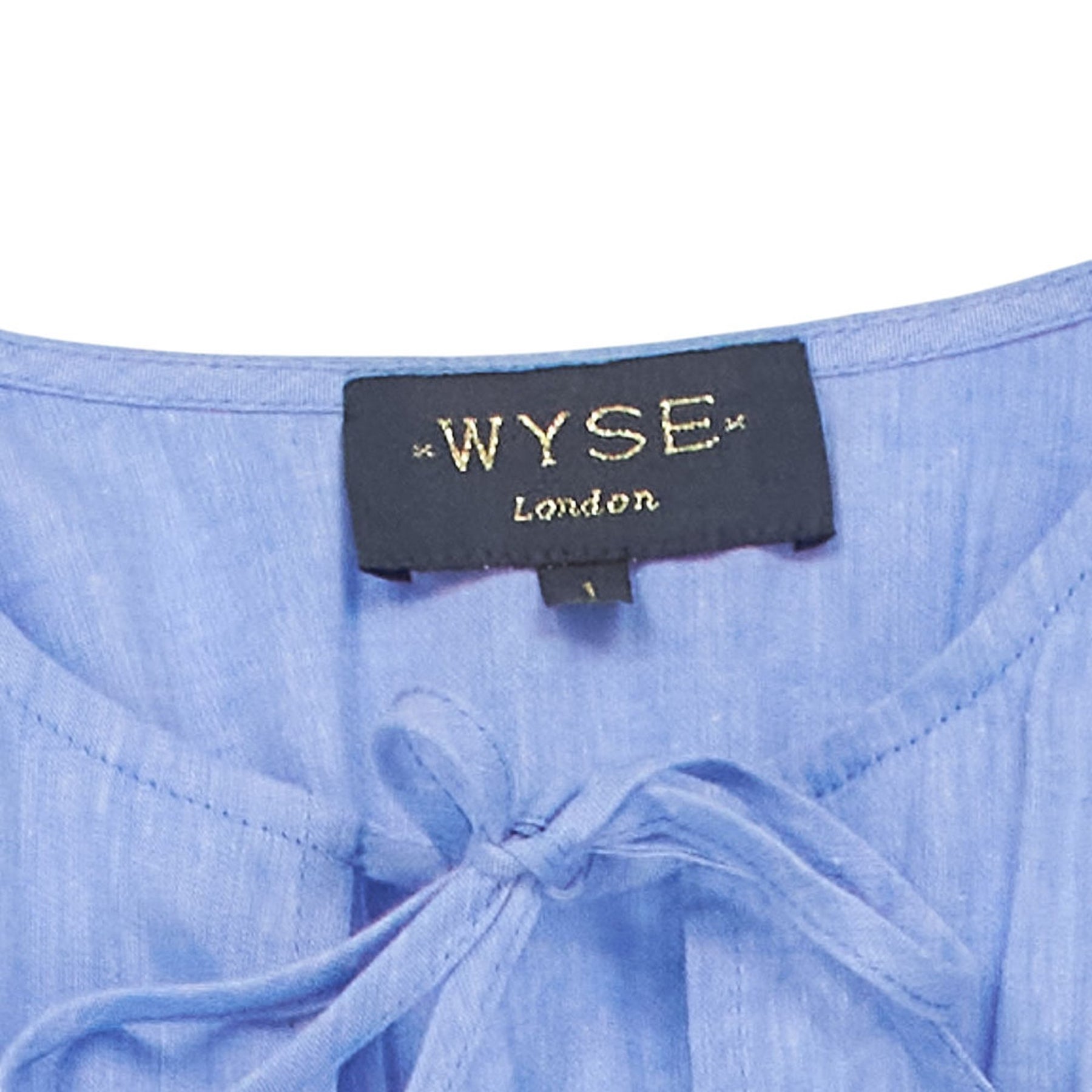 Wyse Blue Peasant Top 1