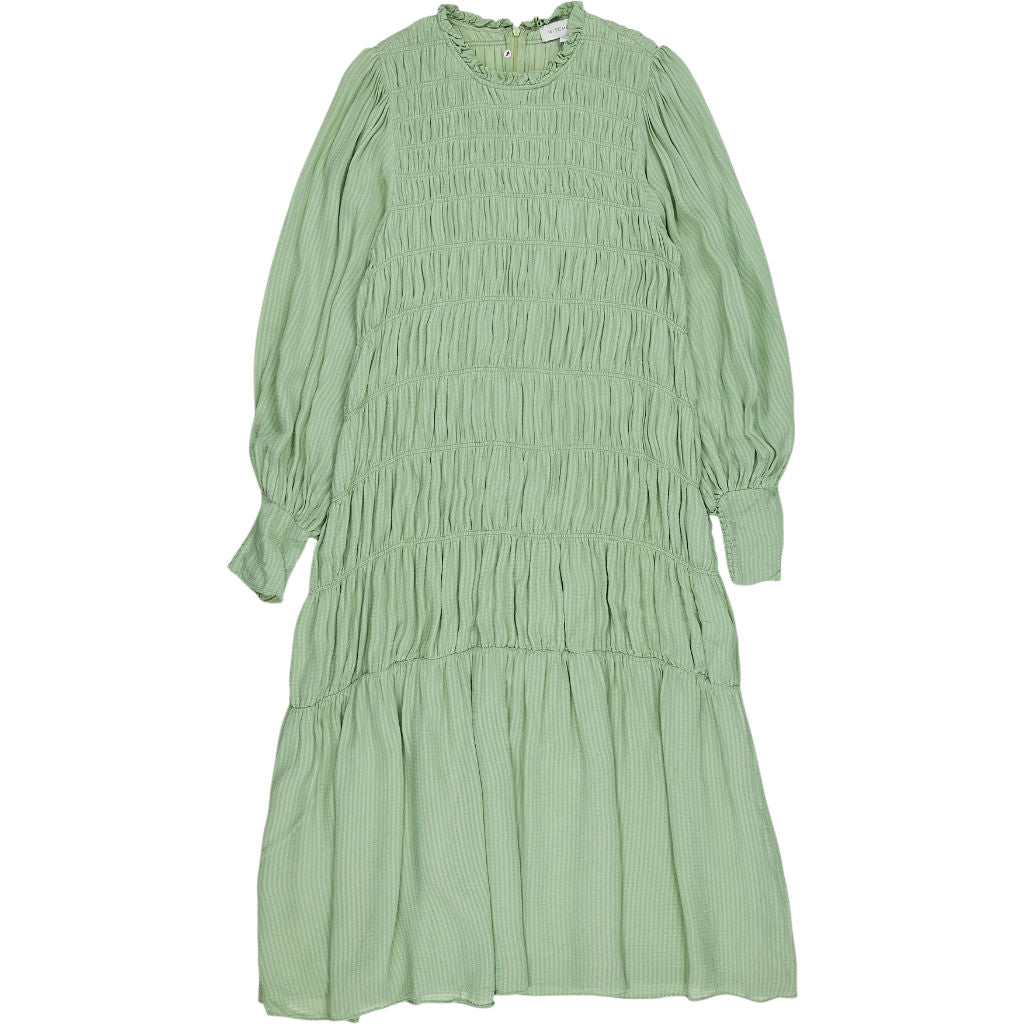 Witchery Green Smocked Midi Dress