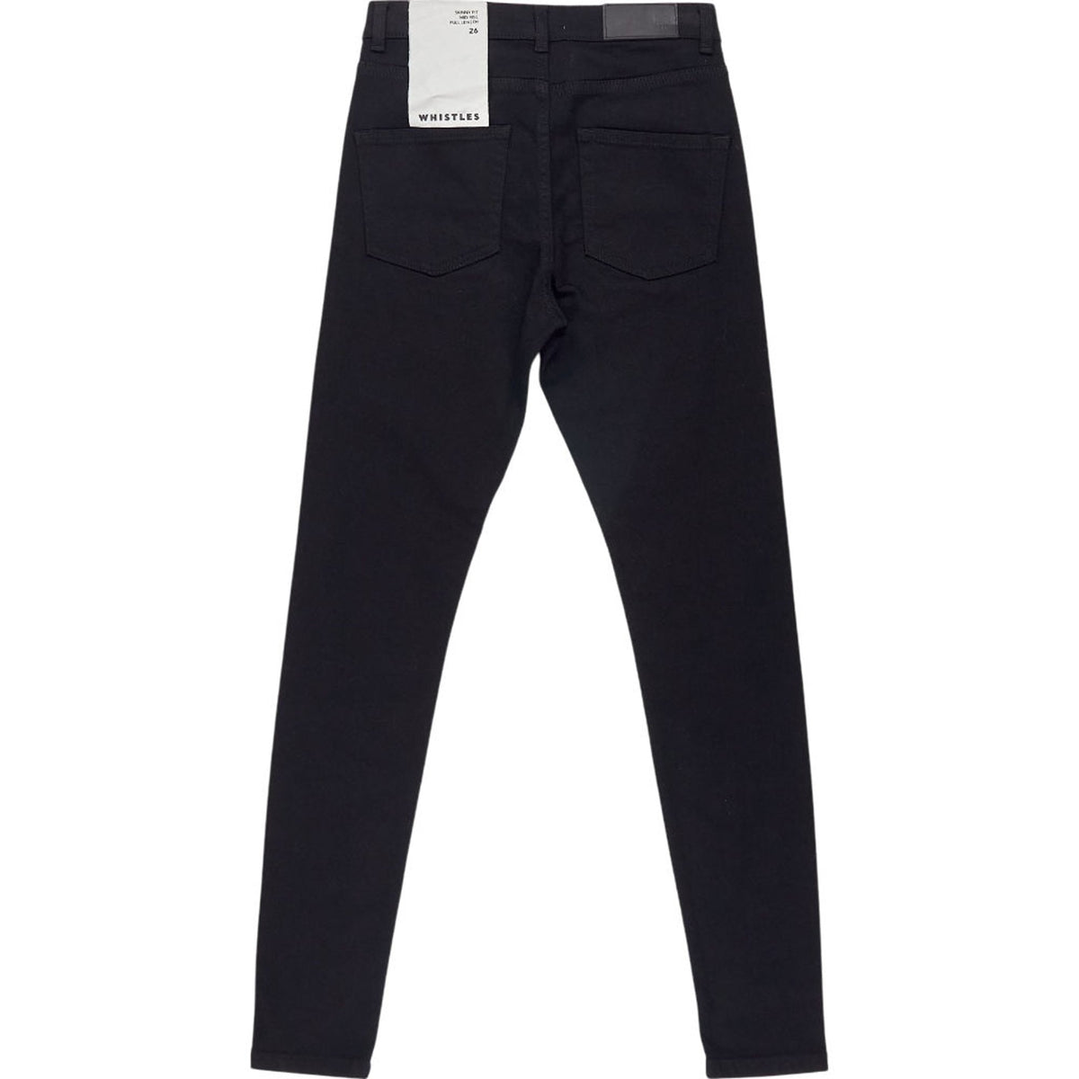 Whistles Black Skinny Mid Rise Jeans