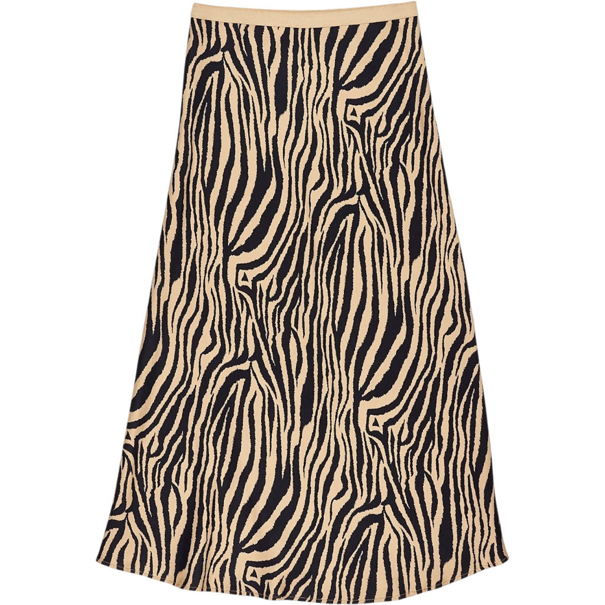 Anine Bing Beige Zebra Print Skirt
