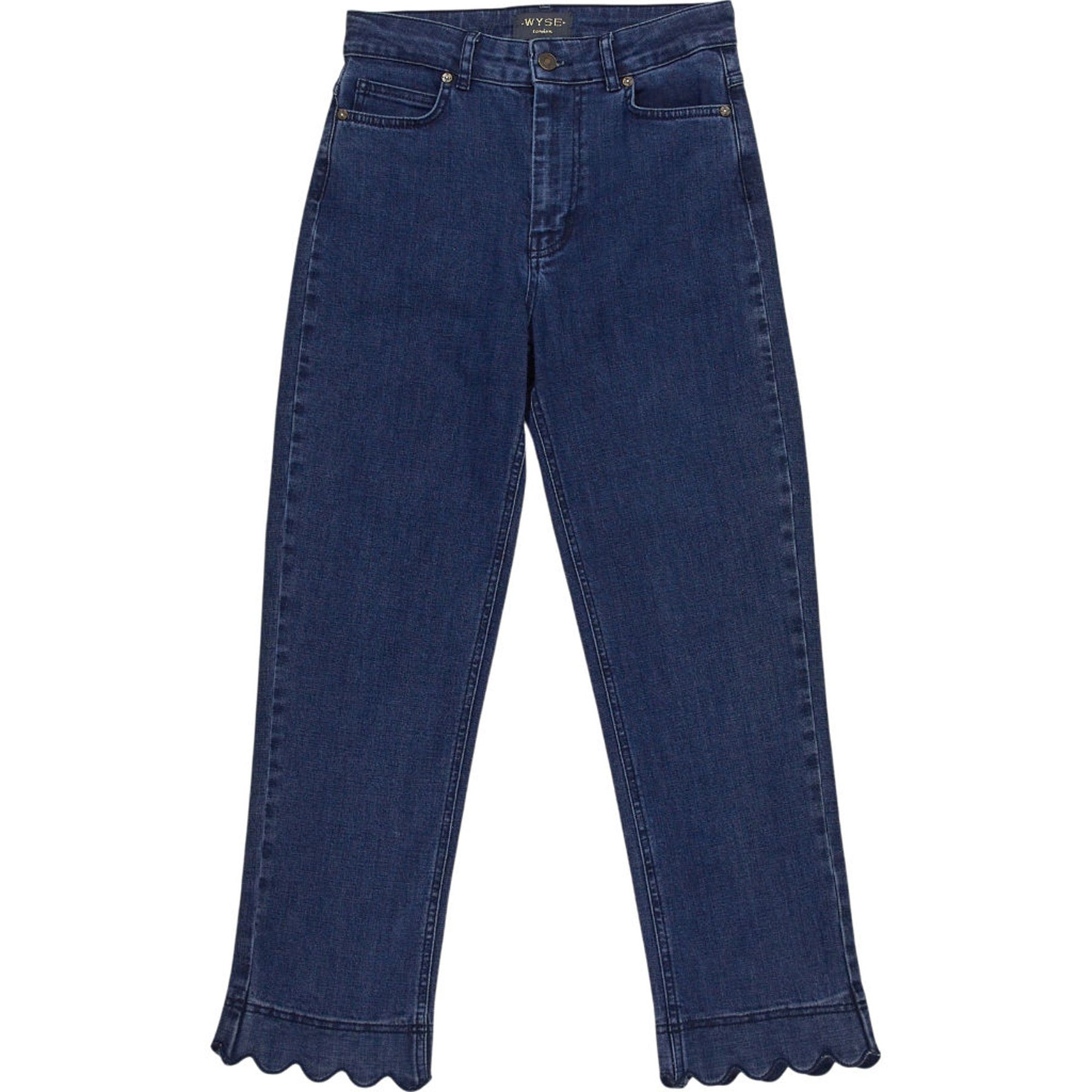 WYSE Blue Scallop Hem Jeans