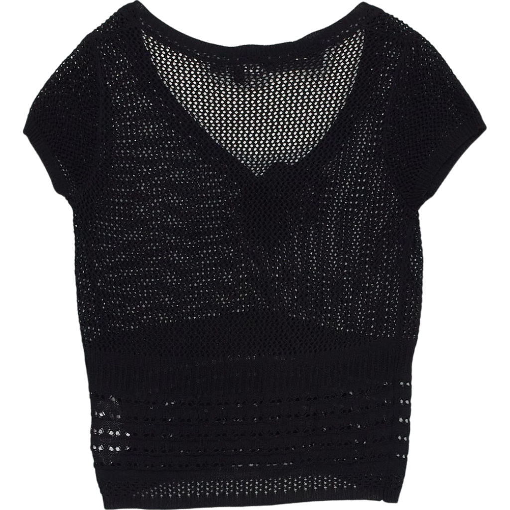 Motel Black Maika Knitted Top