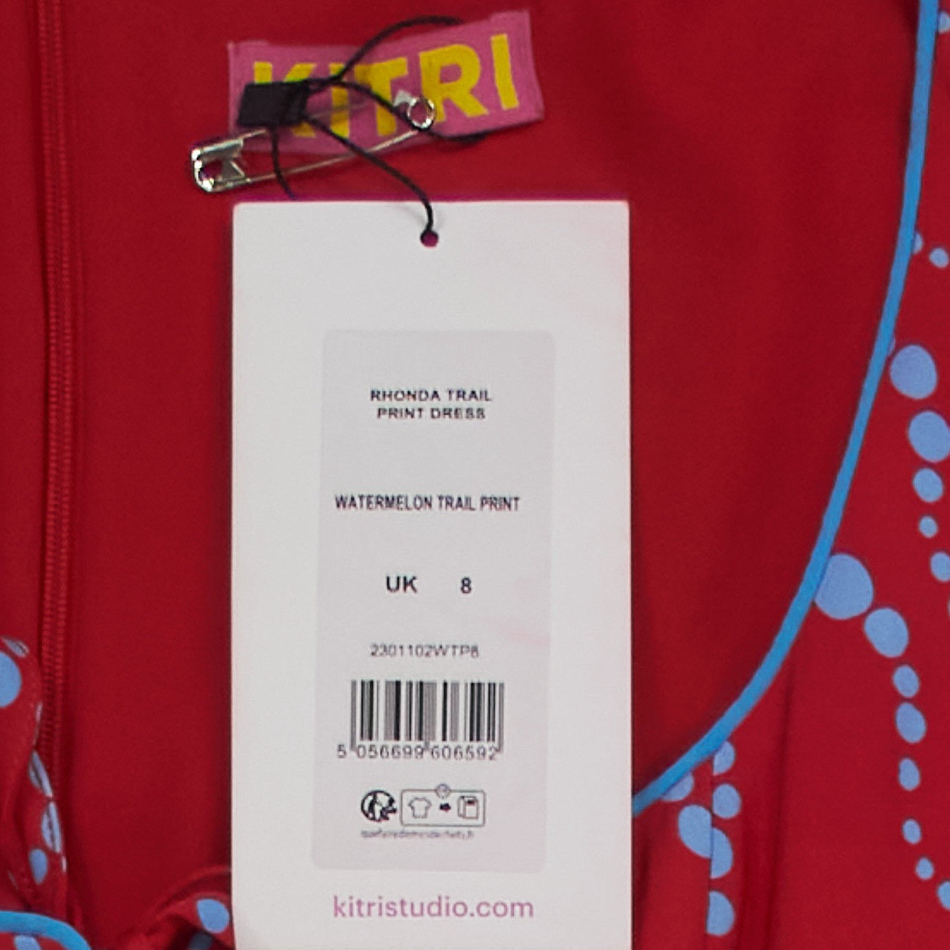 Kitri Red Rhonda Trail Print Dress
