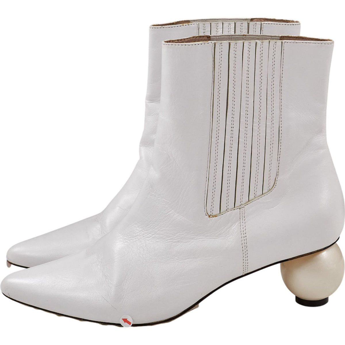 Mother of Pearl White Ankle Boots EU 40