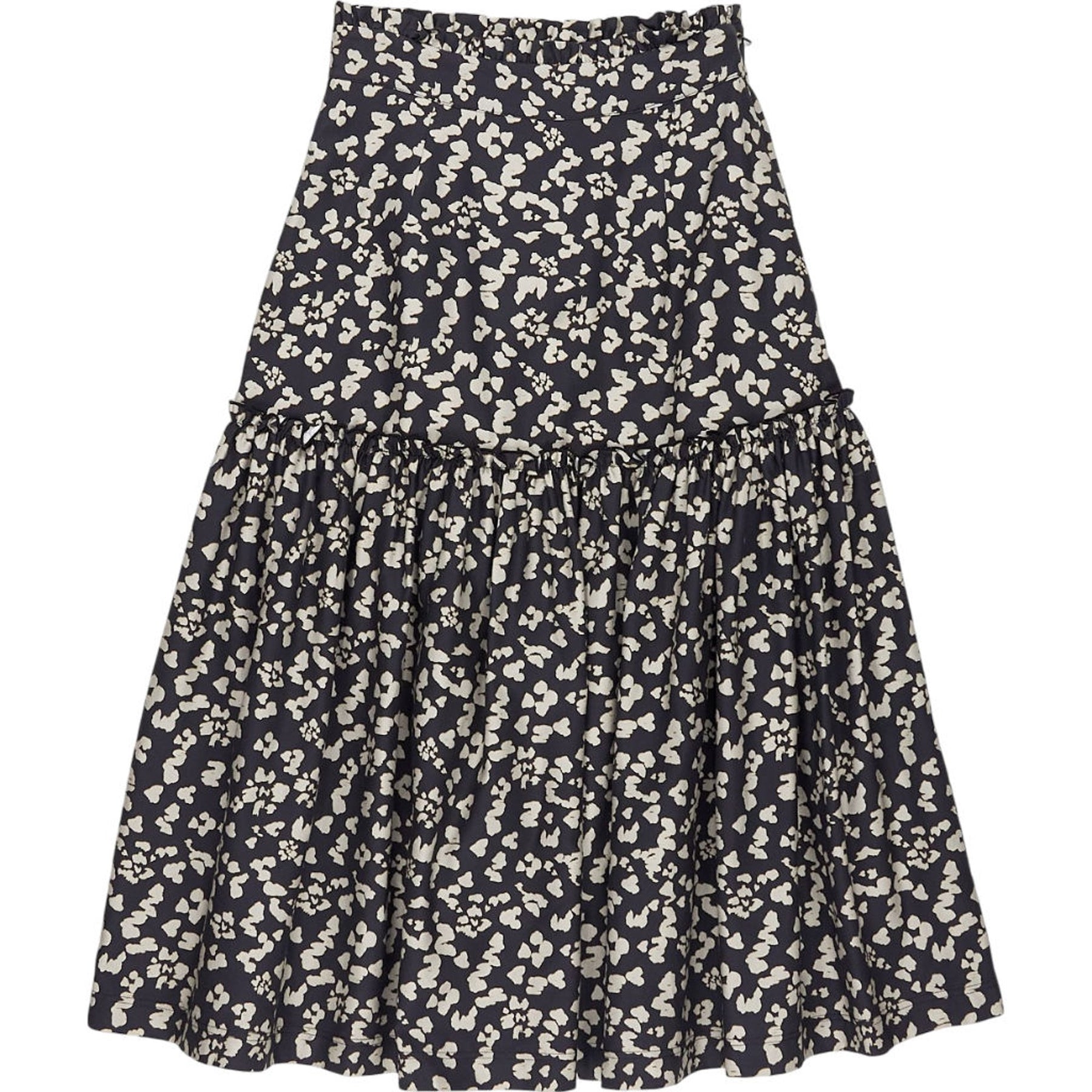 Wyse Black Ikat Leopard Skirt