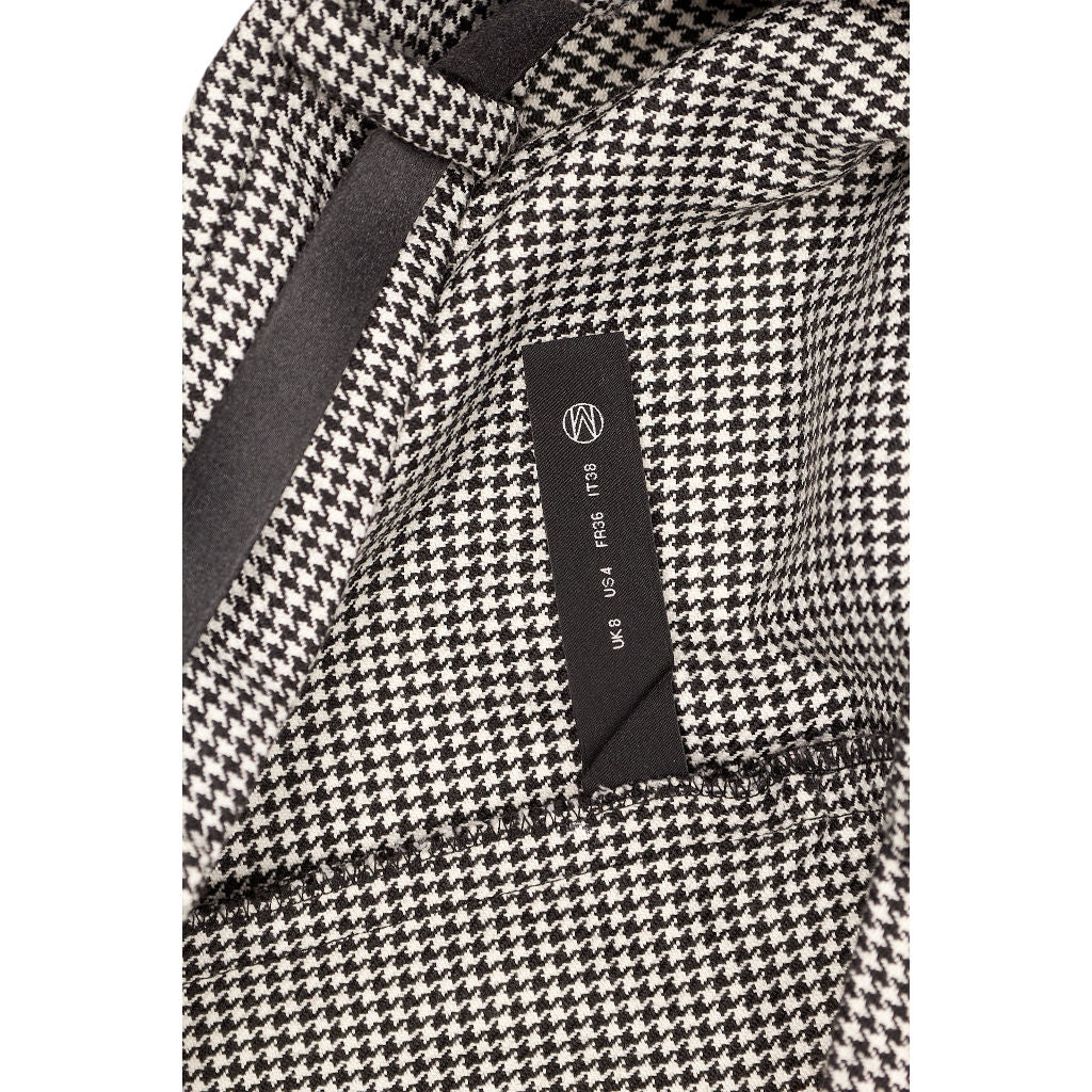 Mother of Pearl Houndstooth Black White Trousers