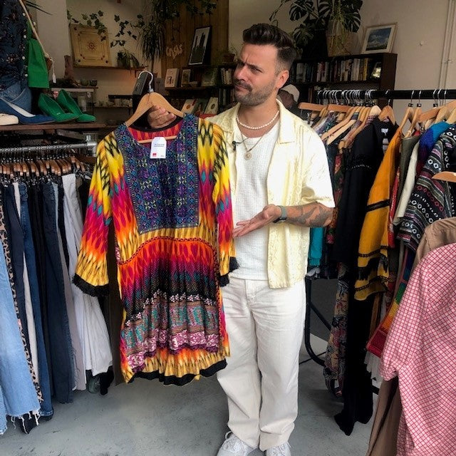 Hand Made Pink/Multi Embroidered Dress