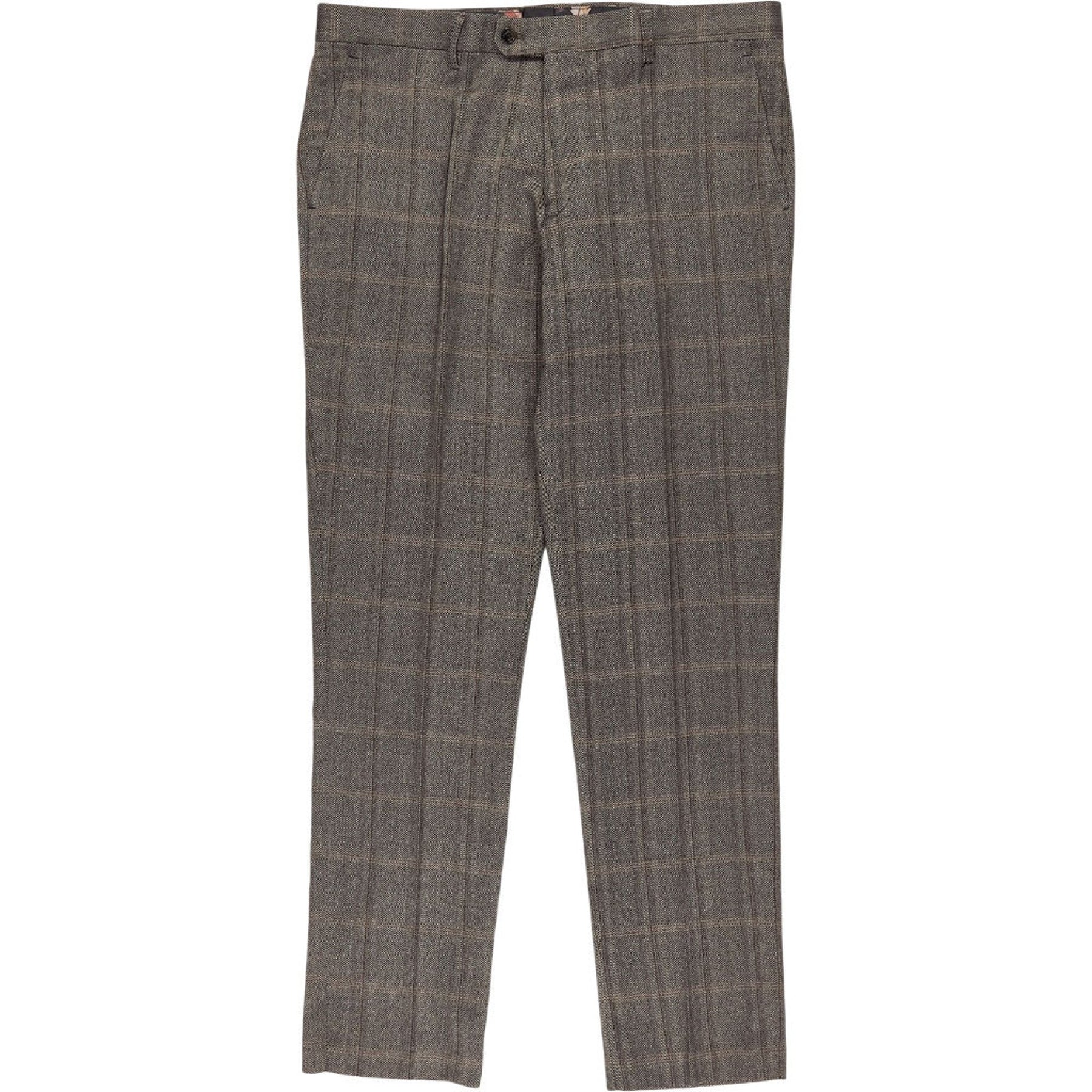 Cavani Brown Check Suit
