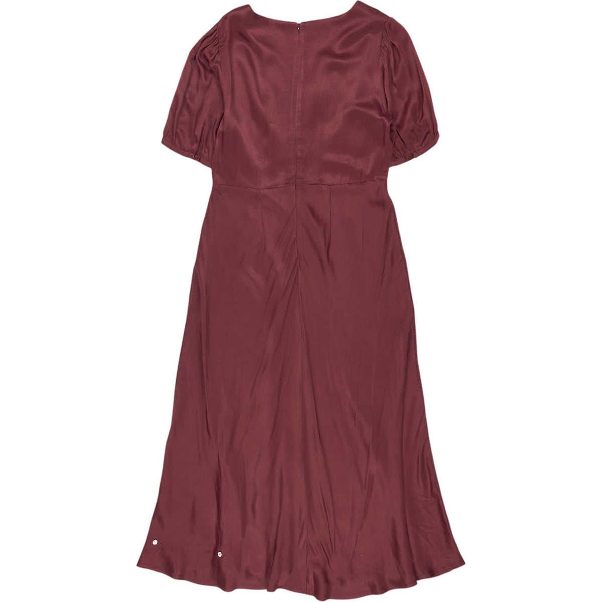 Baukjen Burgundy Cathy Satin Midi Dress