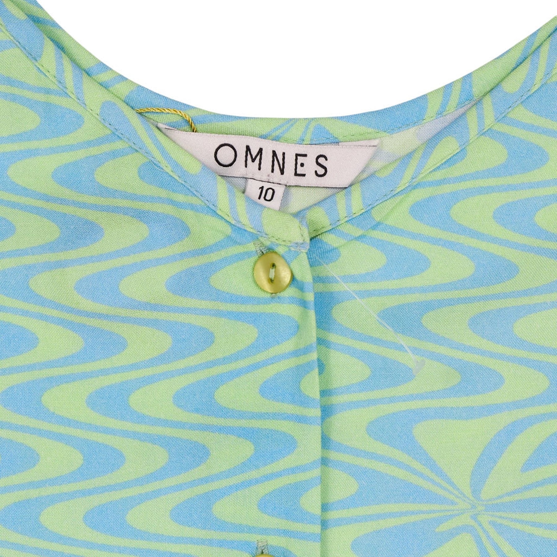 OMNES Green Patterned Mini Dress