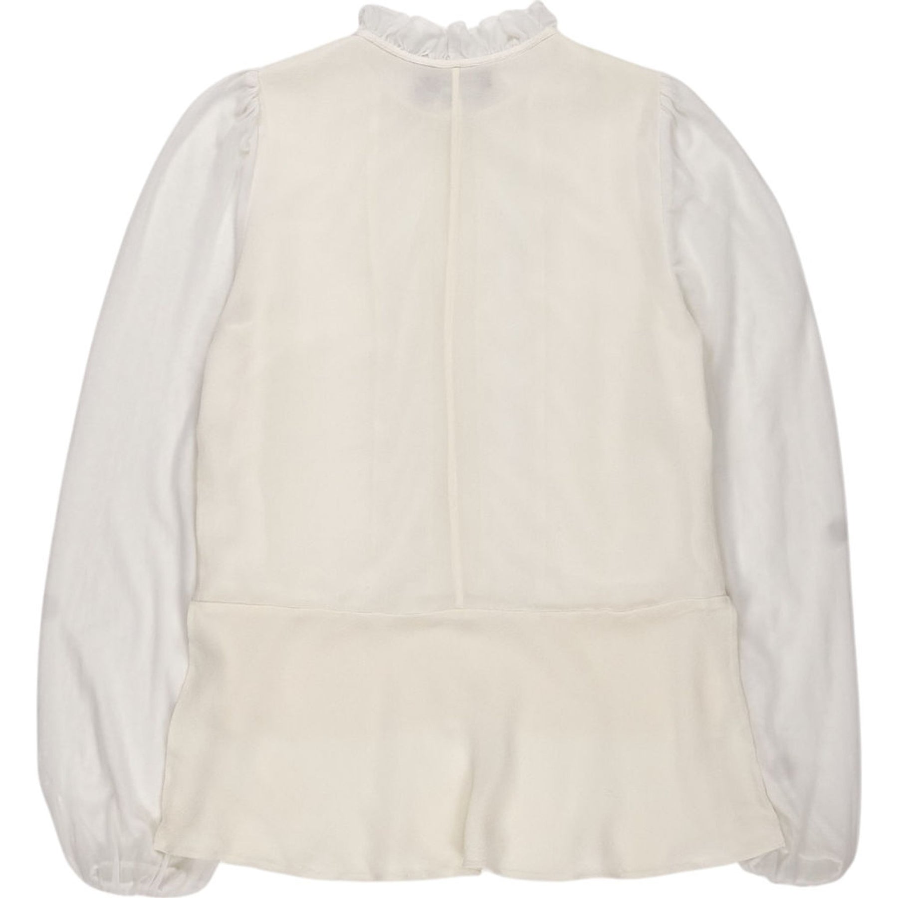 ME+EM Cream Ruffle Blouse