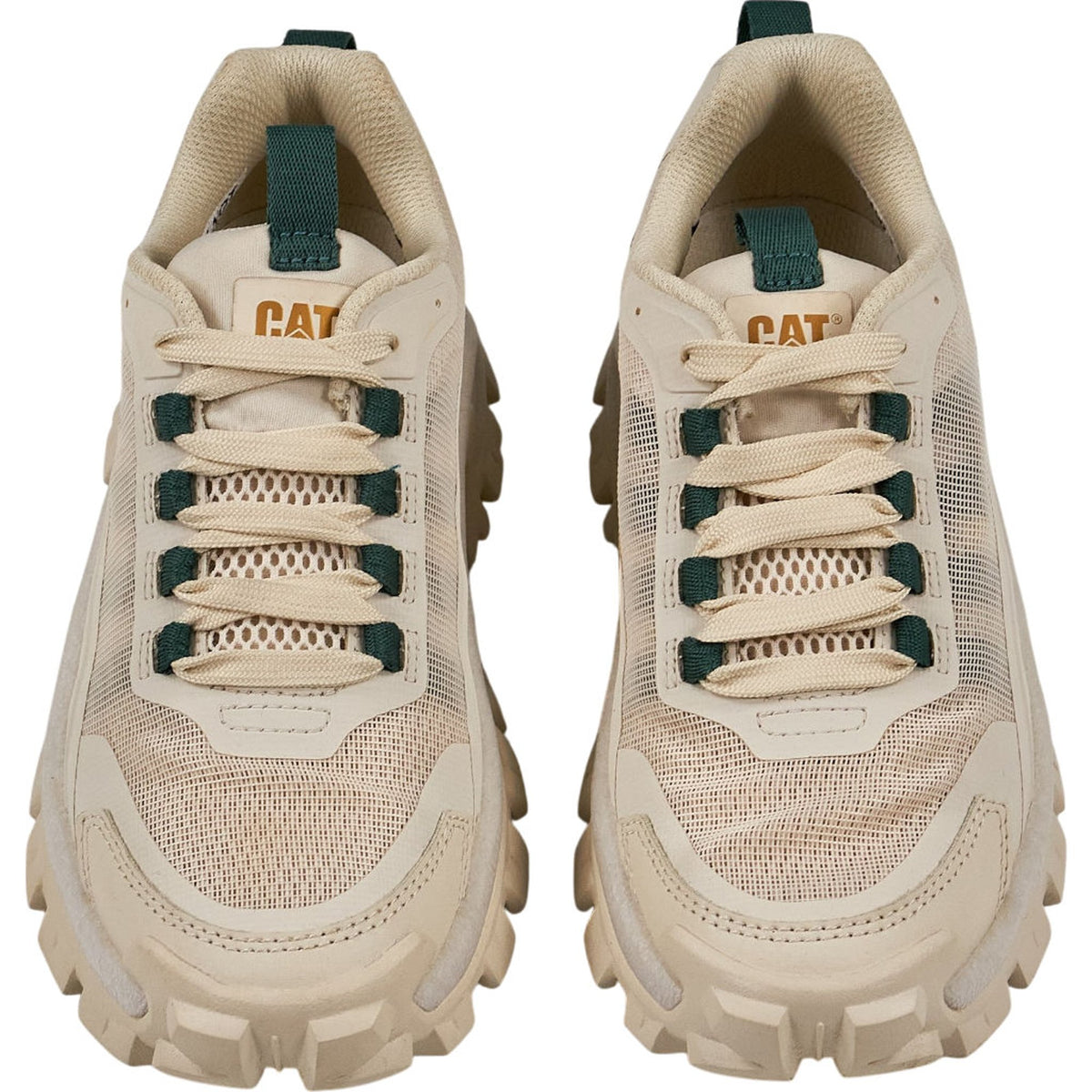 CAT Beige Intruder Lightning Mesh Trainers UK 4