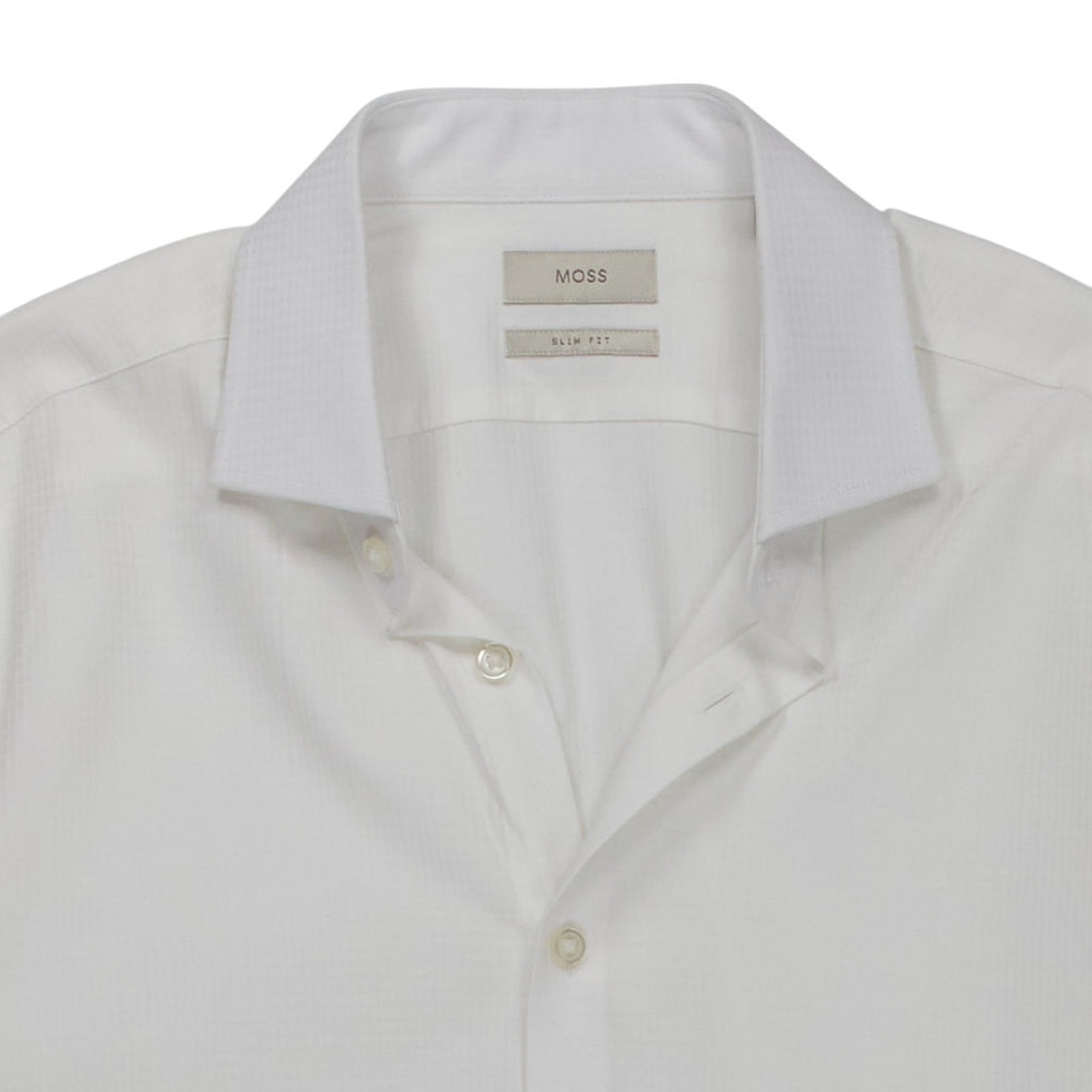Moss White Slim Fit Shirt