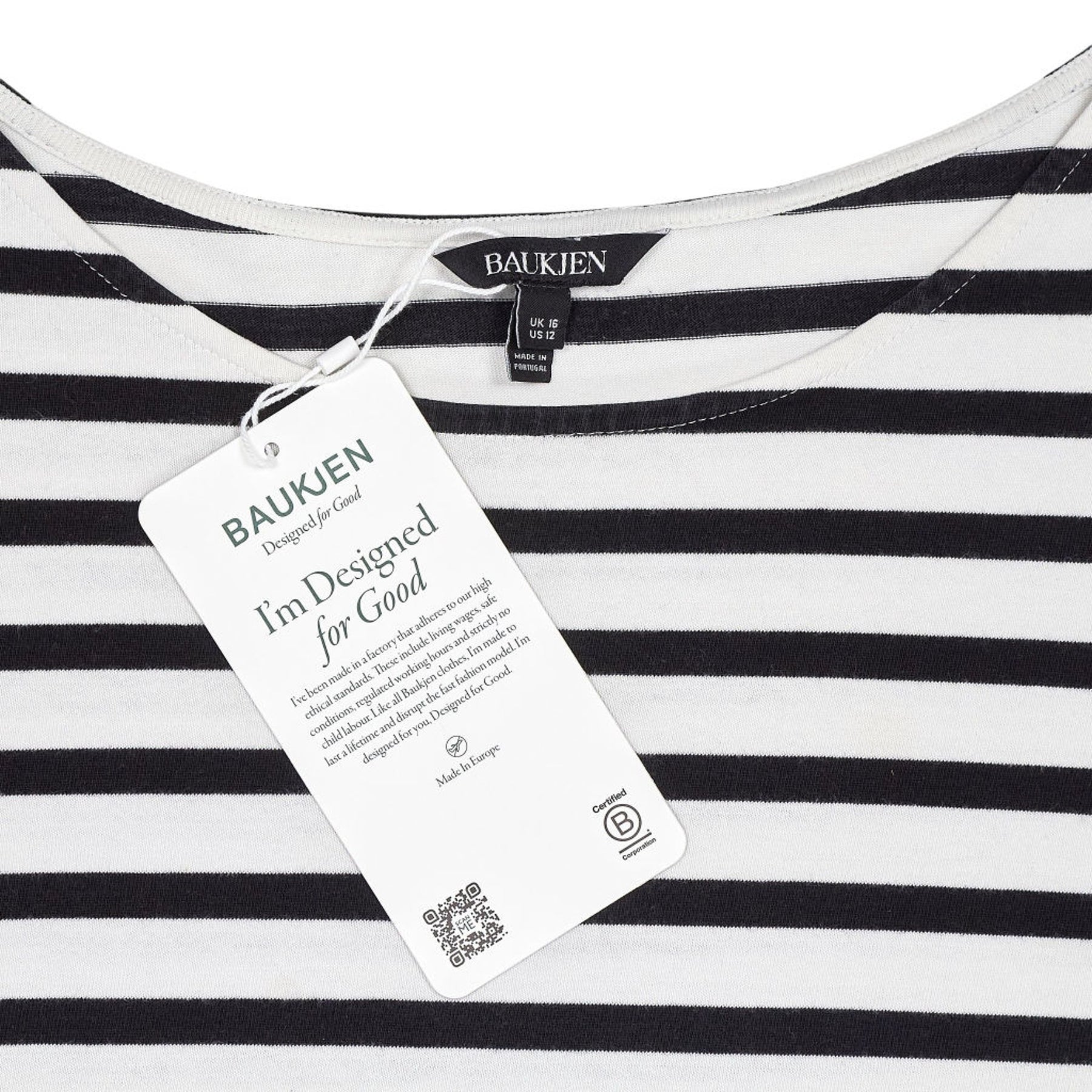 Baukjen Black White Striped Ashley Top